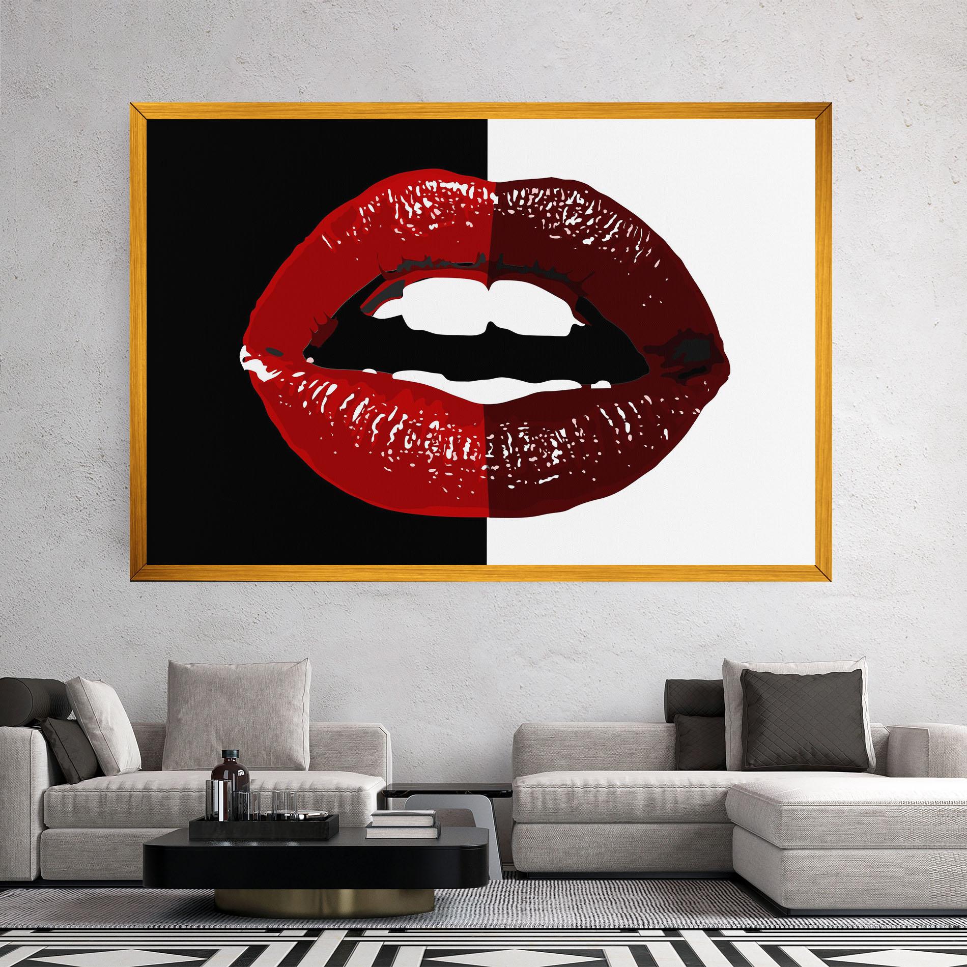 Leinwandbild Red Shade Lips mockup 2