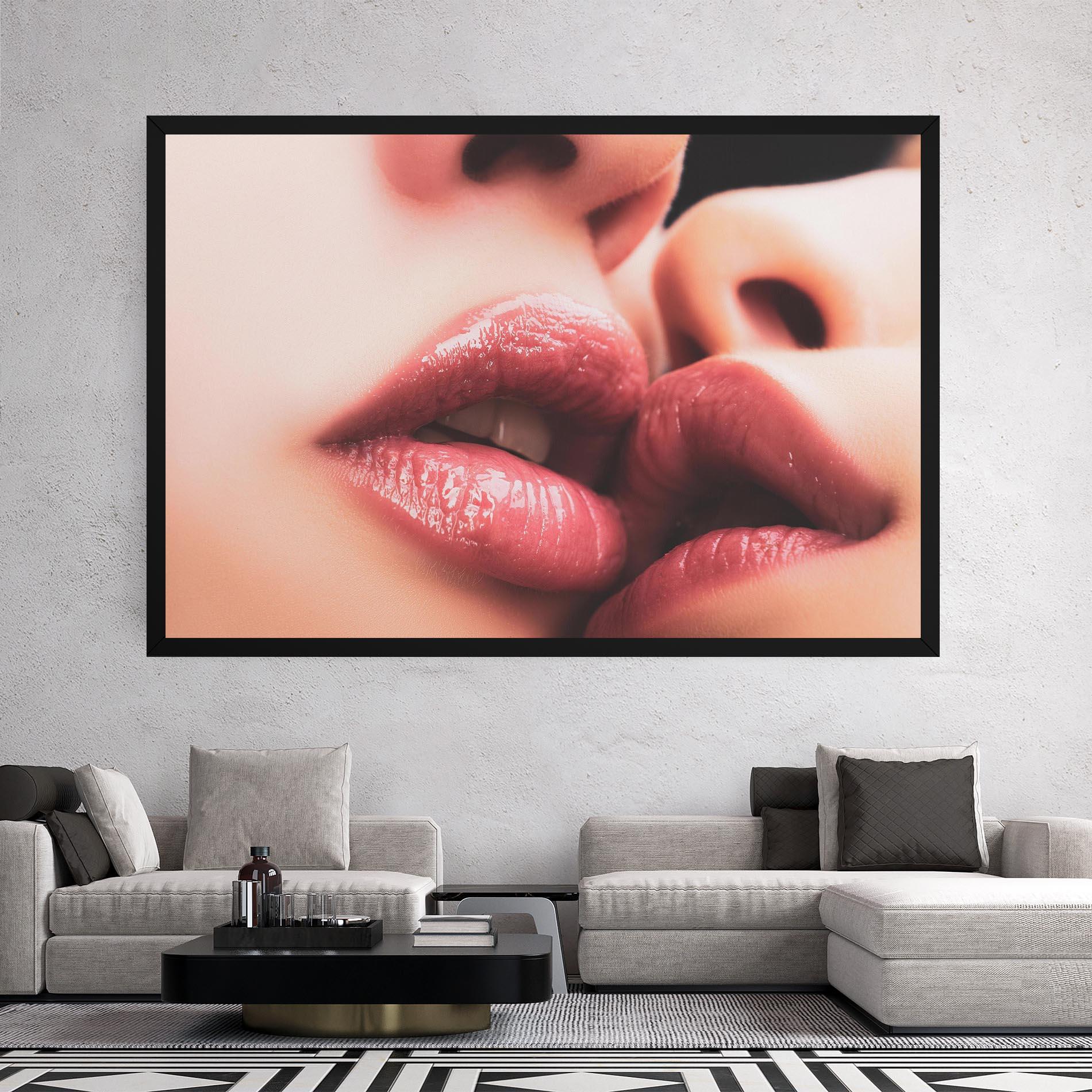 Leinwandbild Beautiful Lips mockup 2
