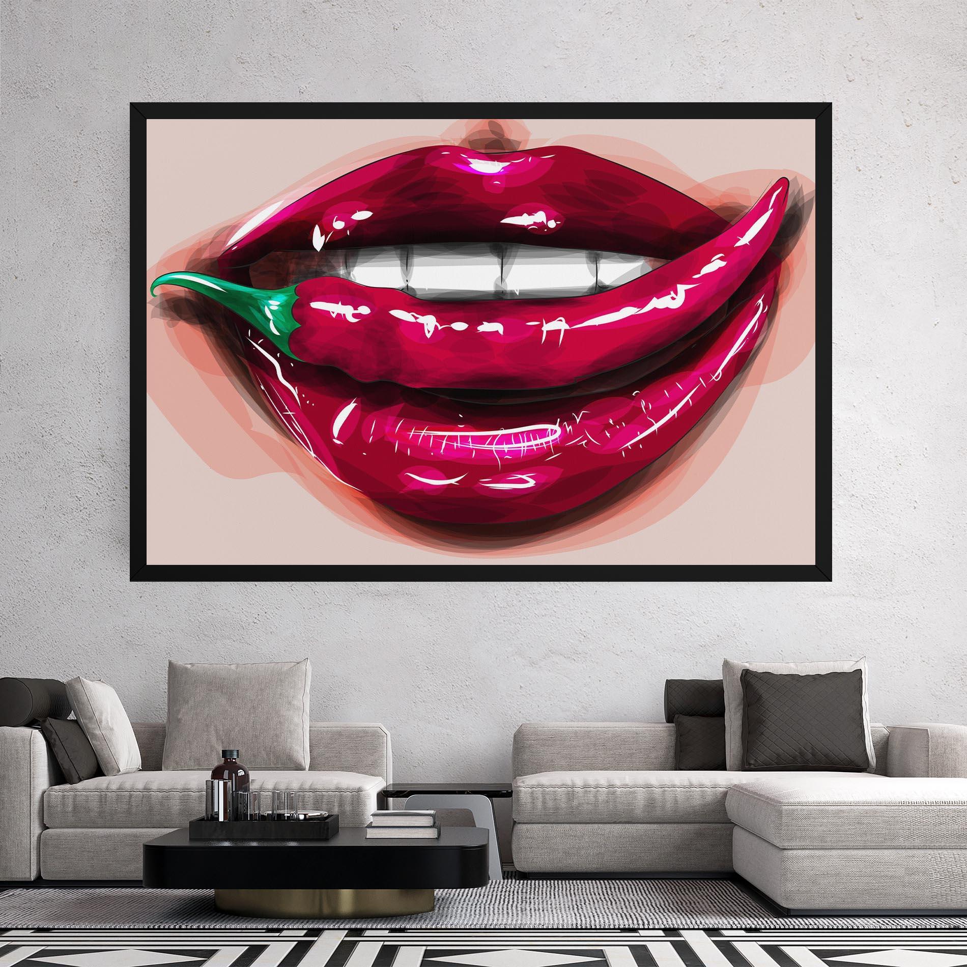 Leinwandbild Chilli Lips mockup 2