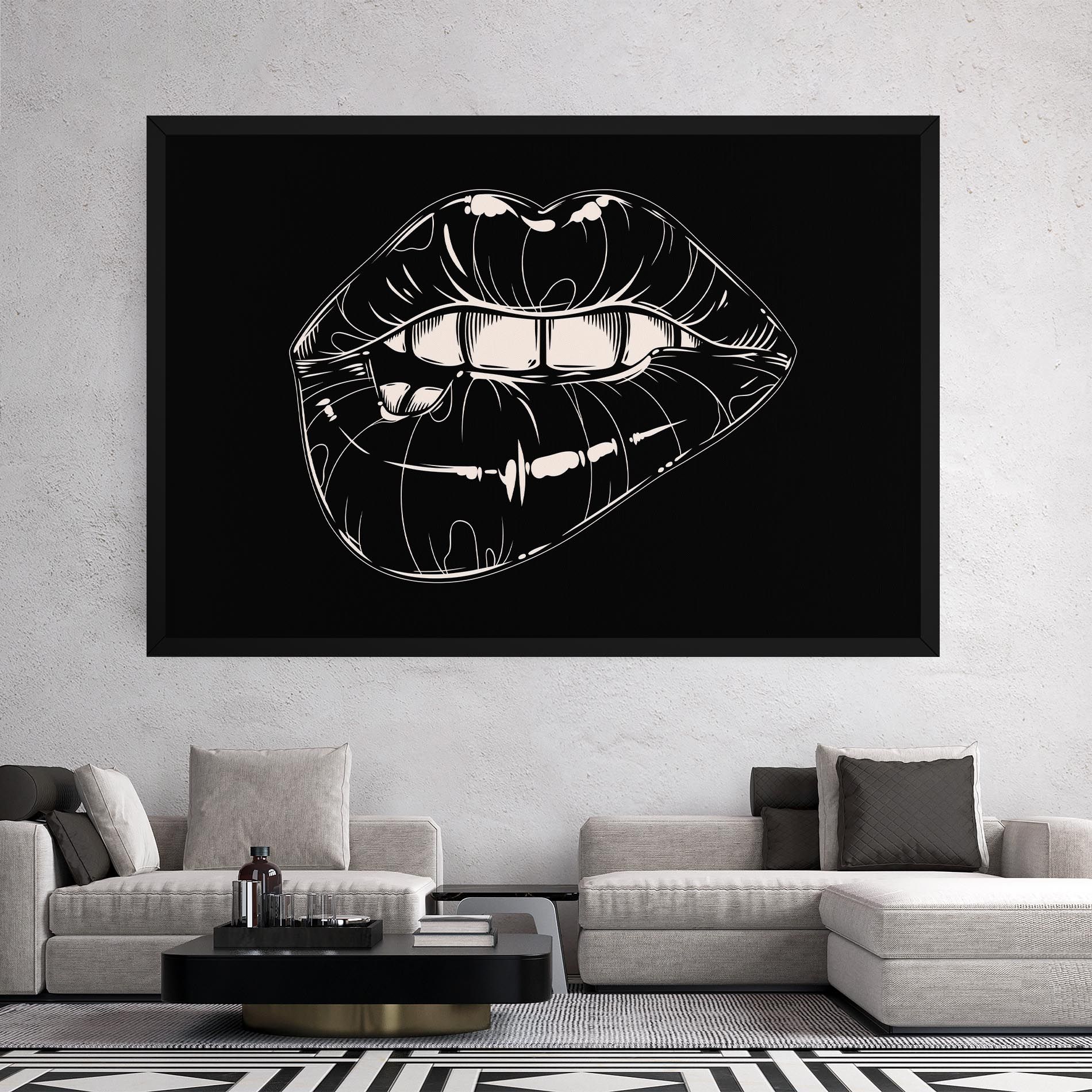 Juicy Lips On Black mockup 2