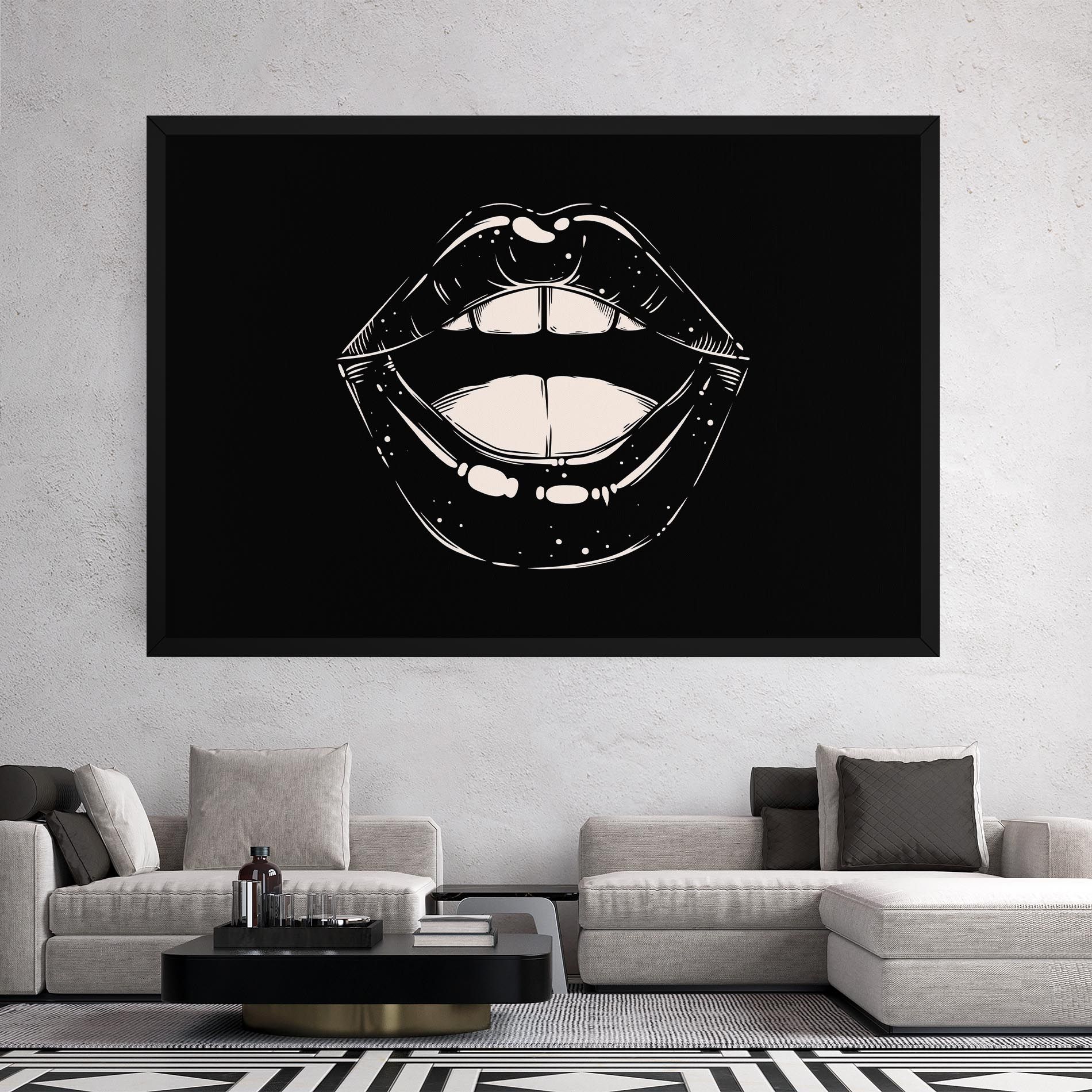 Lips On Black mockup 2