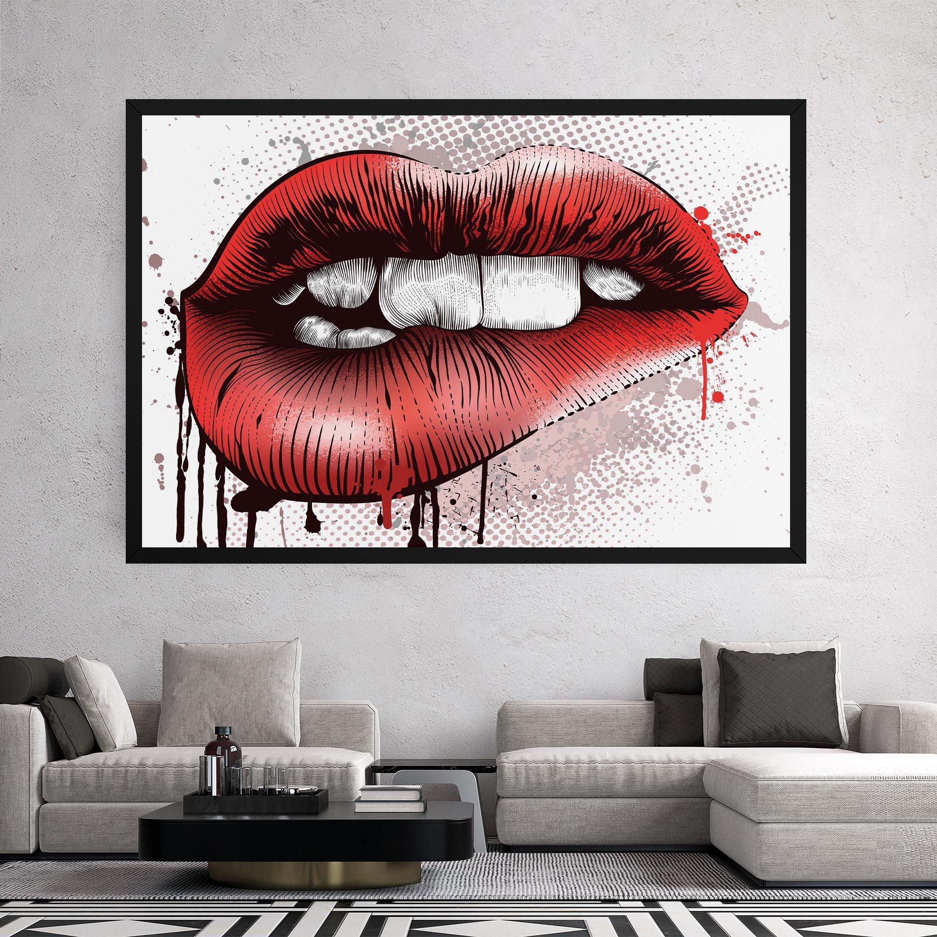 Leinwandbild Lips Pop Artistic mockup 2