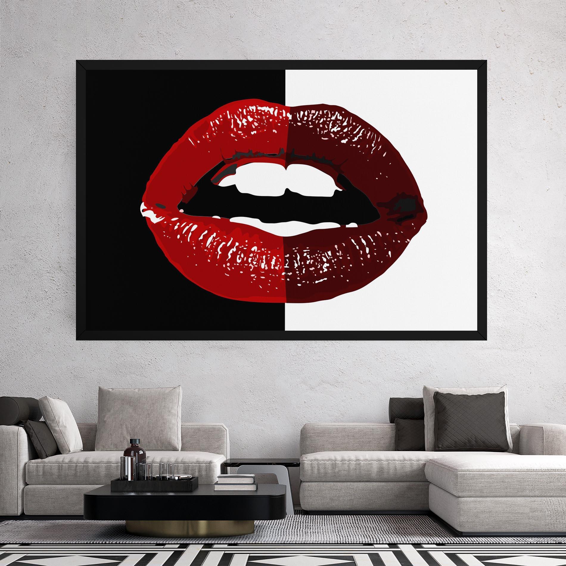 Leinwandbild Red Shade Lips mockup 2