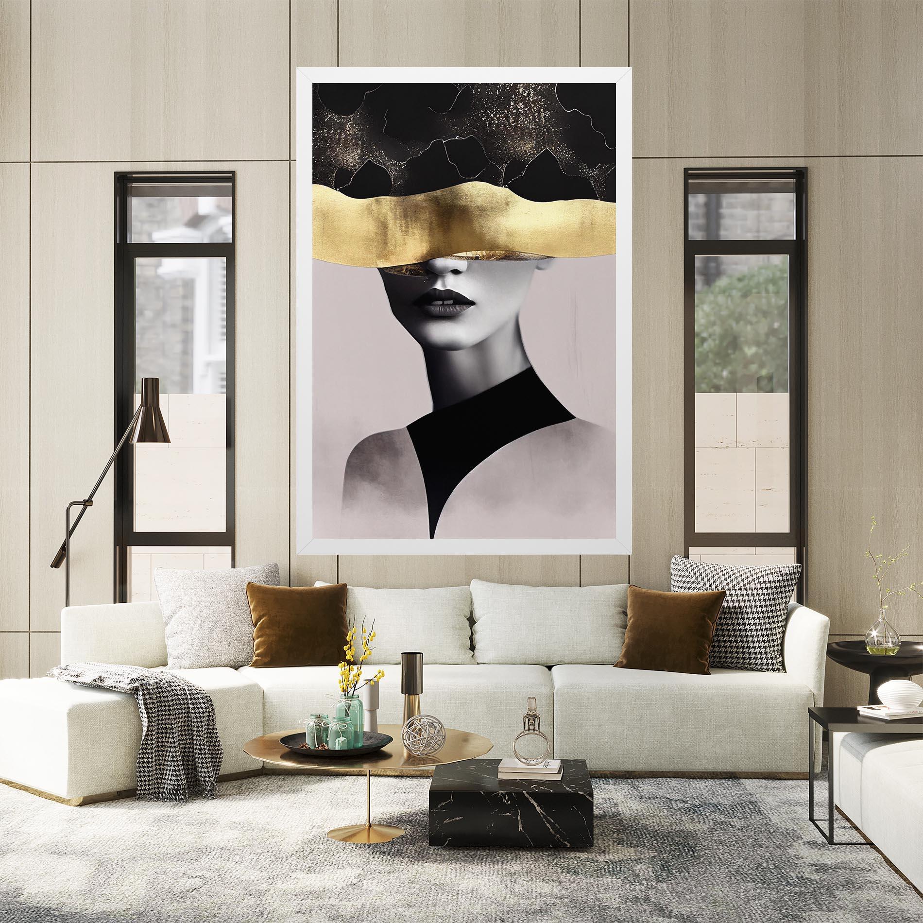 Leinwandbild Grey Lips mockup 2