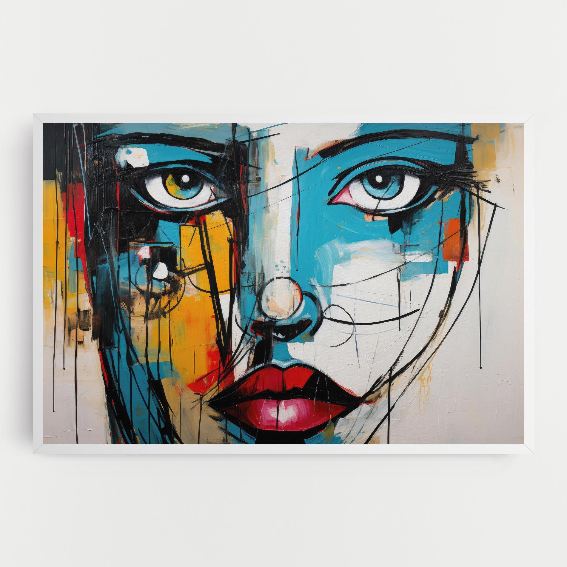 Leinwandbild Abstract Drawing Portret mockup 0