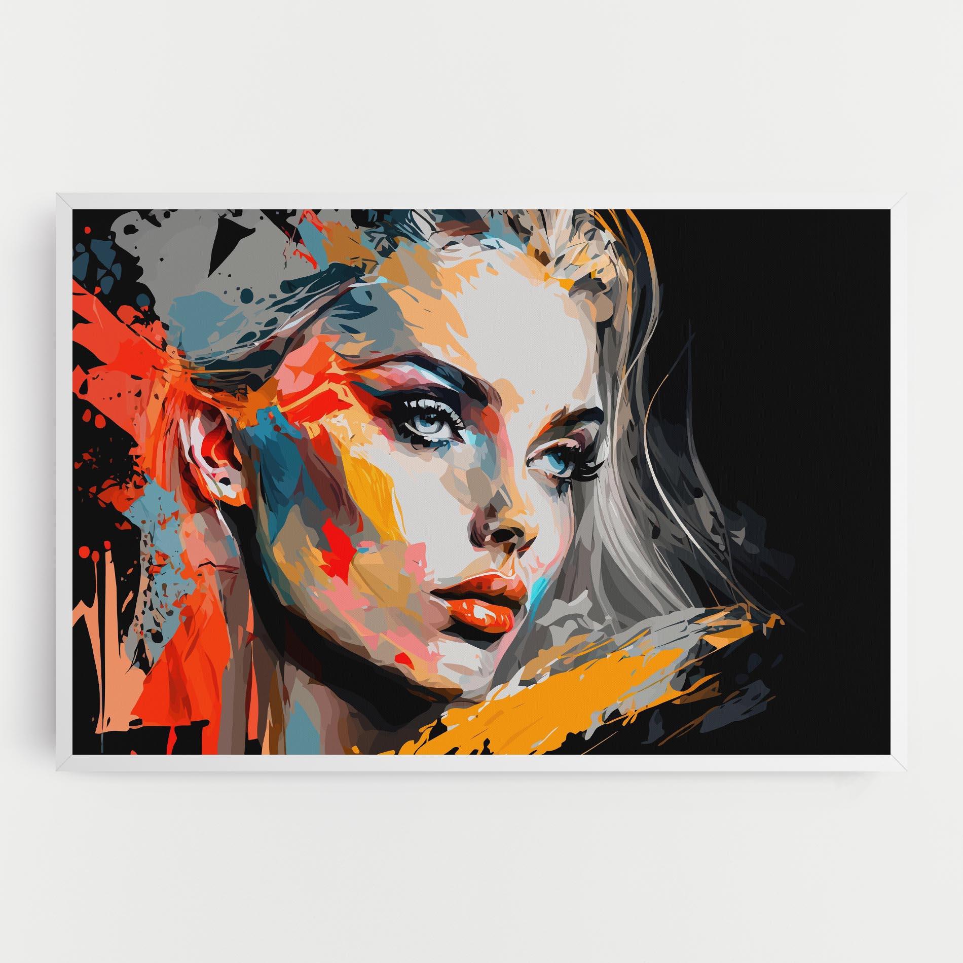 Leinwandbild Blue Eye Face mockup 0