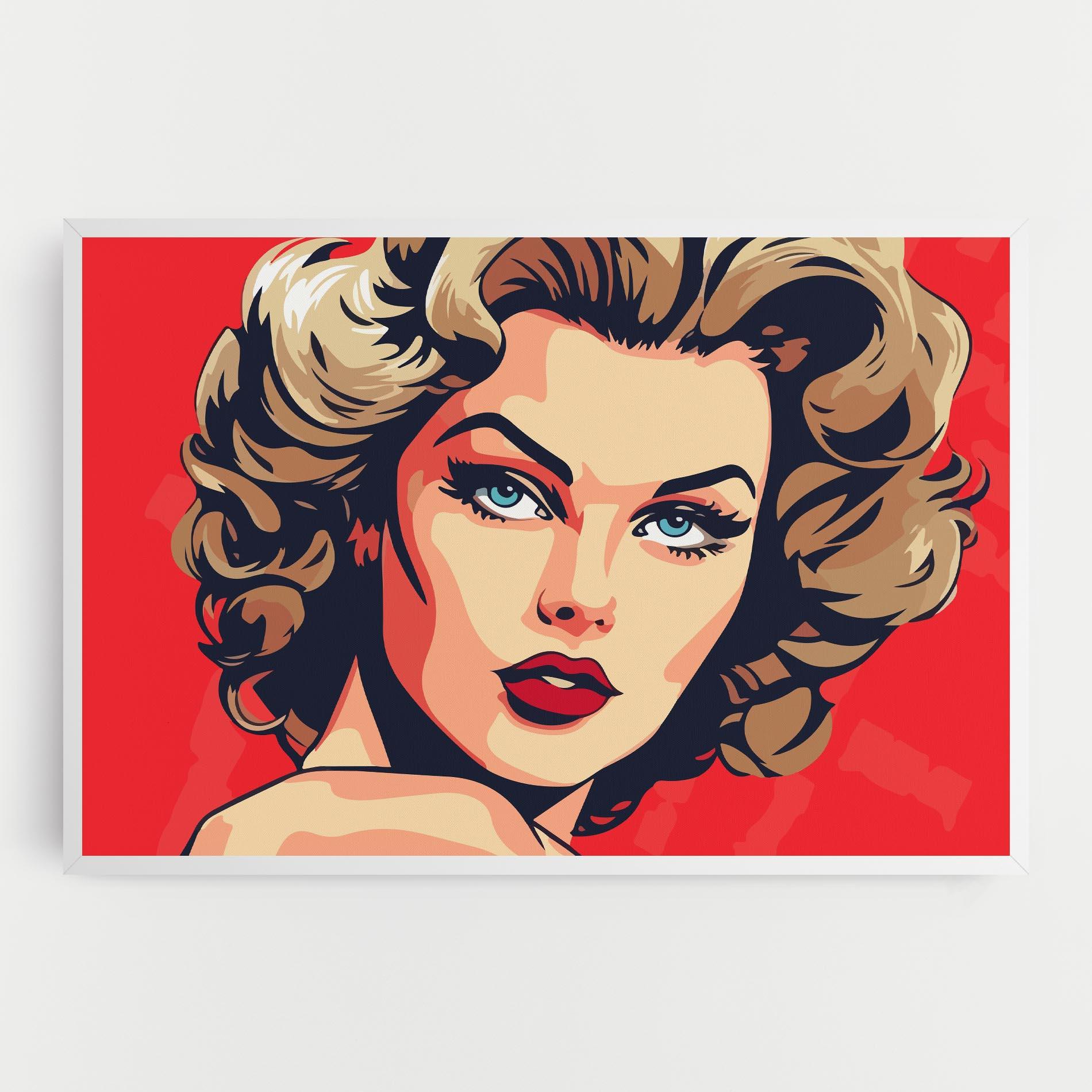 Leinwandbild Blue Eyes Portrait mockup 0