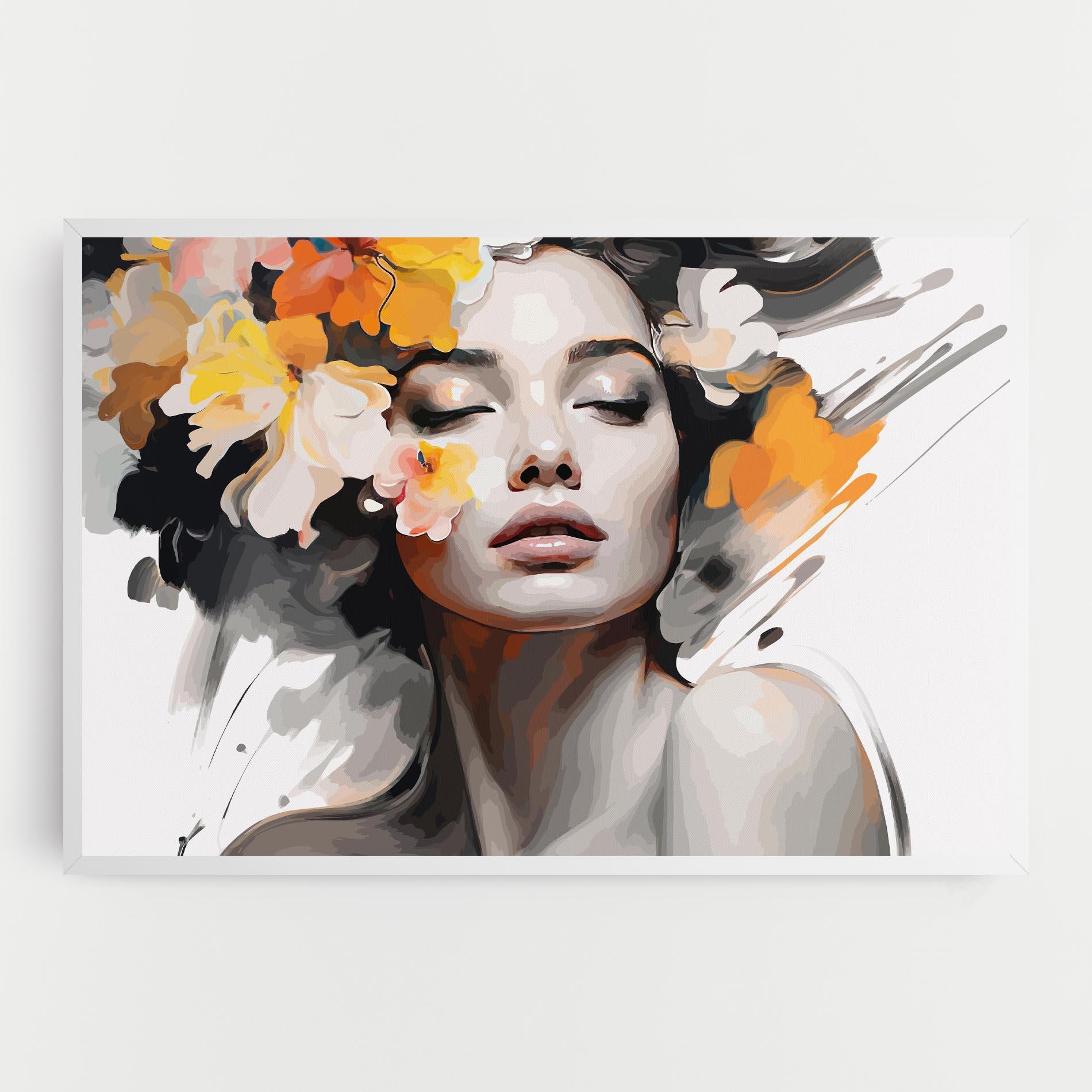 Leinwandbild Yellow Flower Portrait mockup 0
