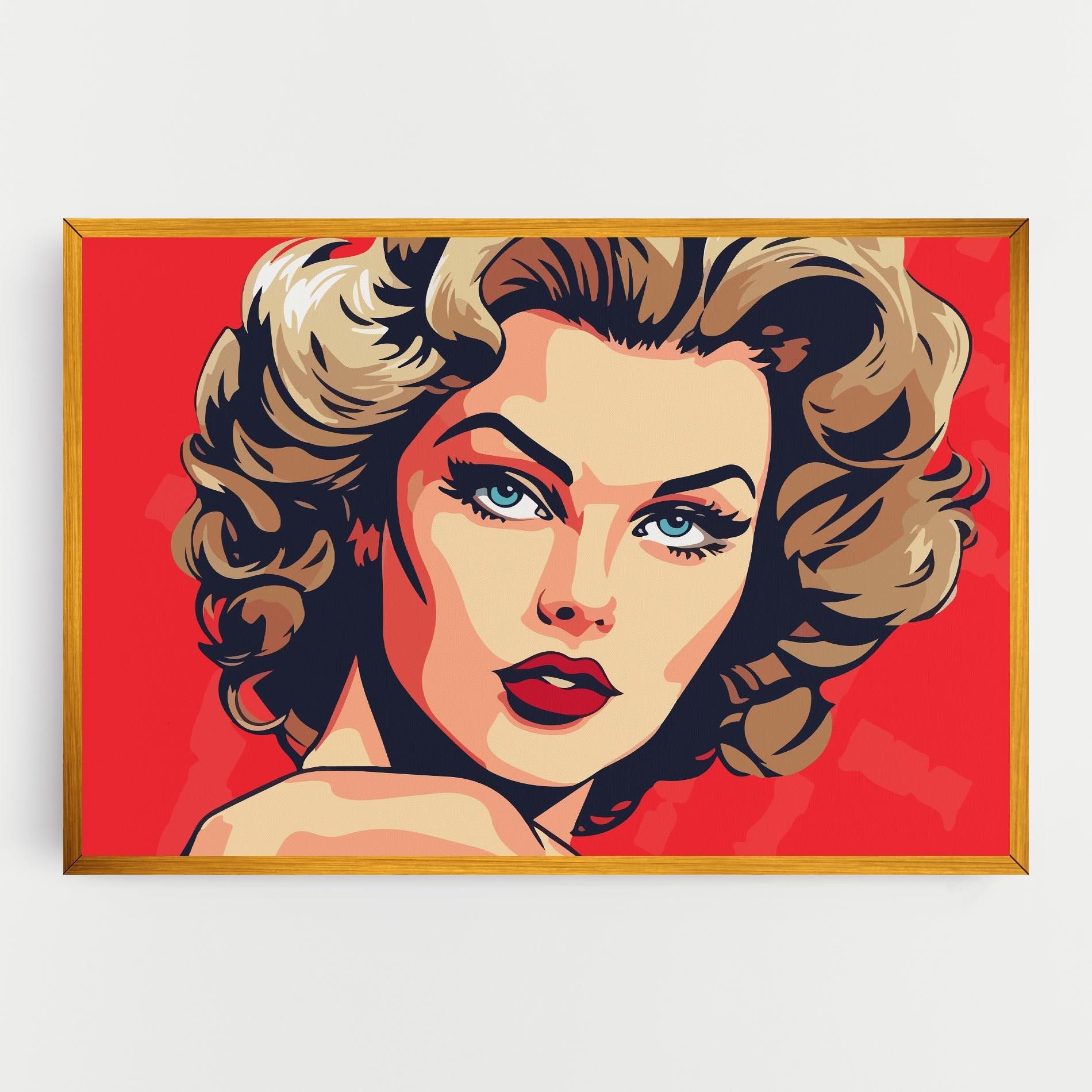 Leinwandbild Blue Eyes Portrait mockup 0