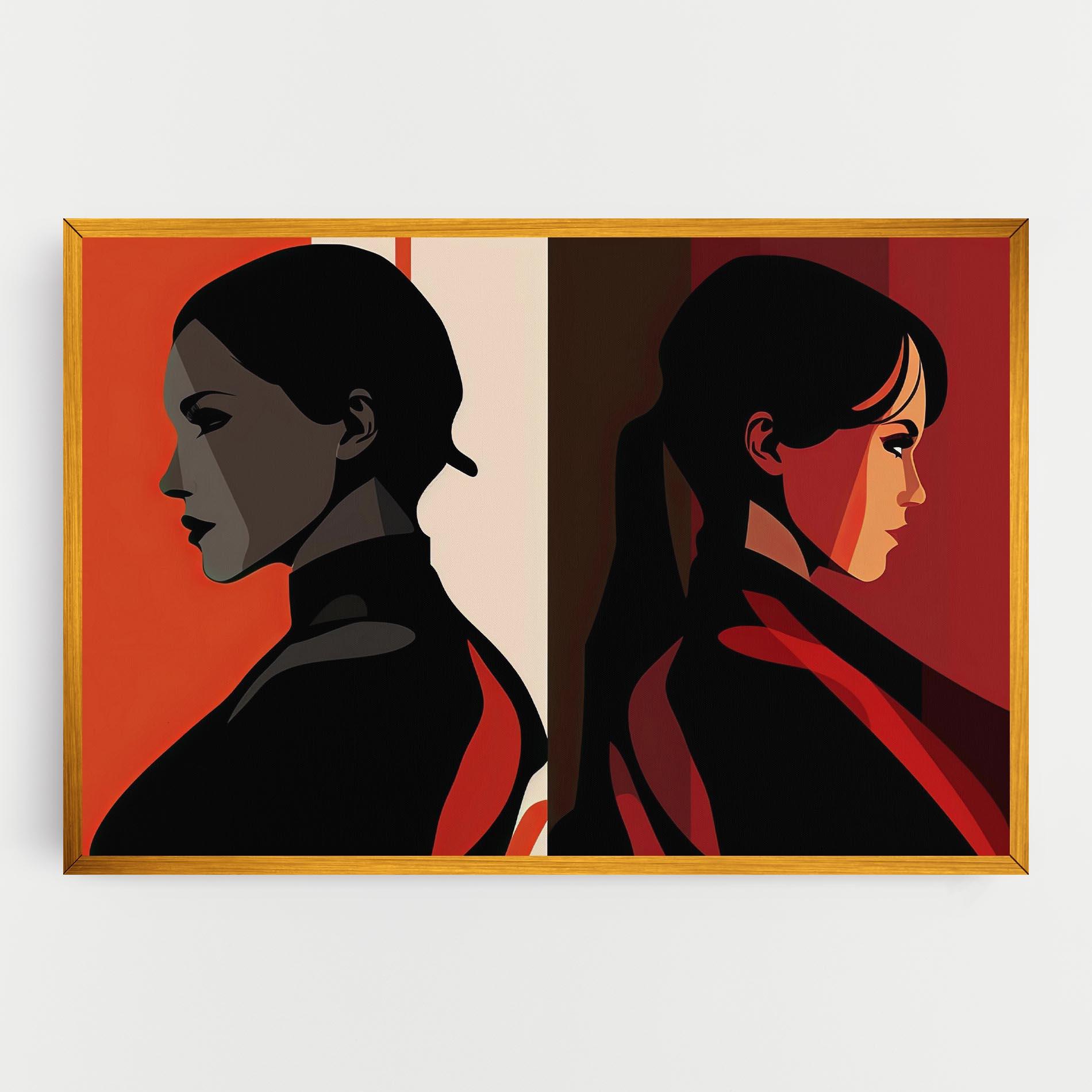 Leinwandbild Graphical Portrait mockup 0