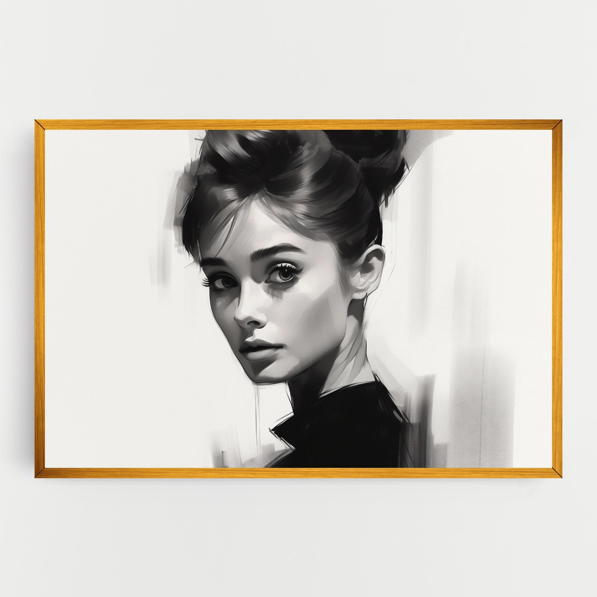 Leinwandbild Hepburn Portrait mockup 0