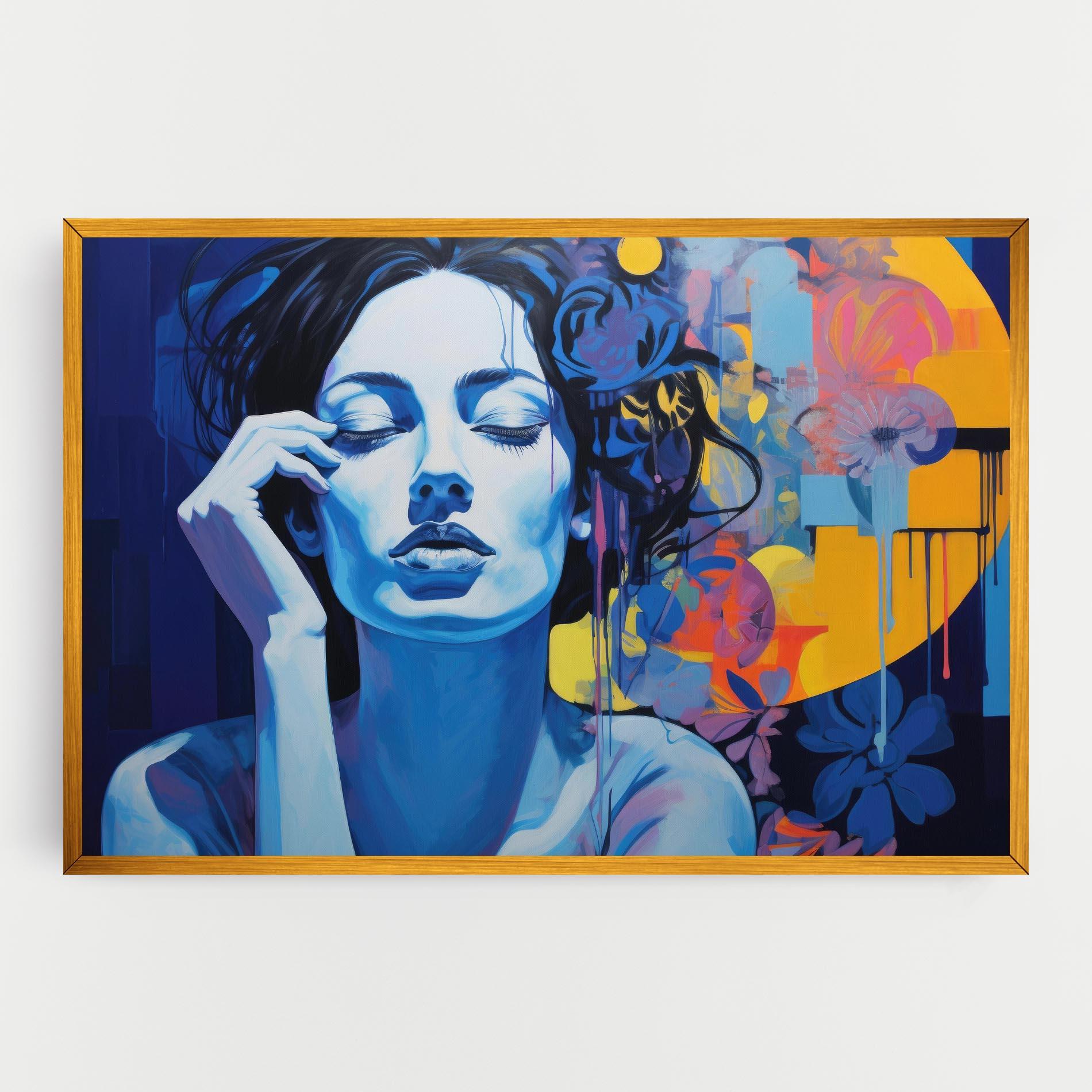 Leinwandbild Photographic Blue Image mockup 0