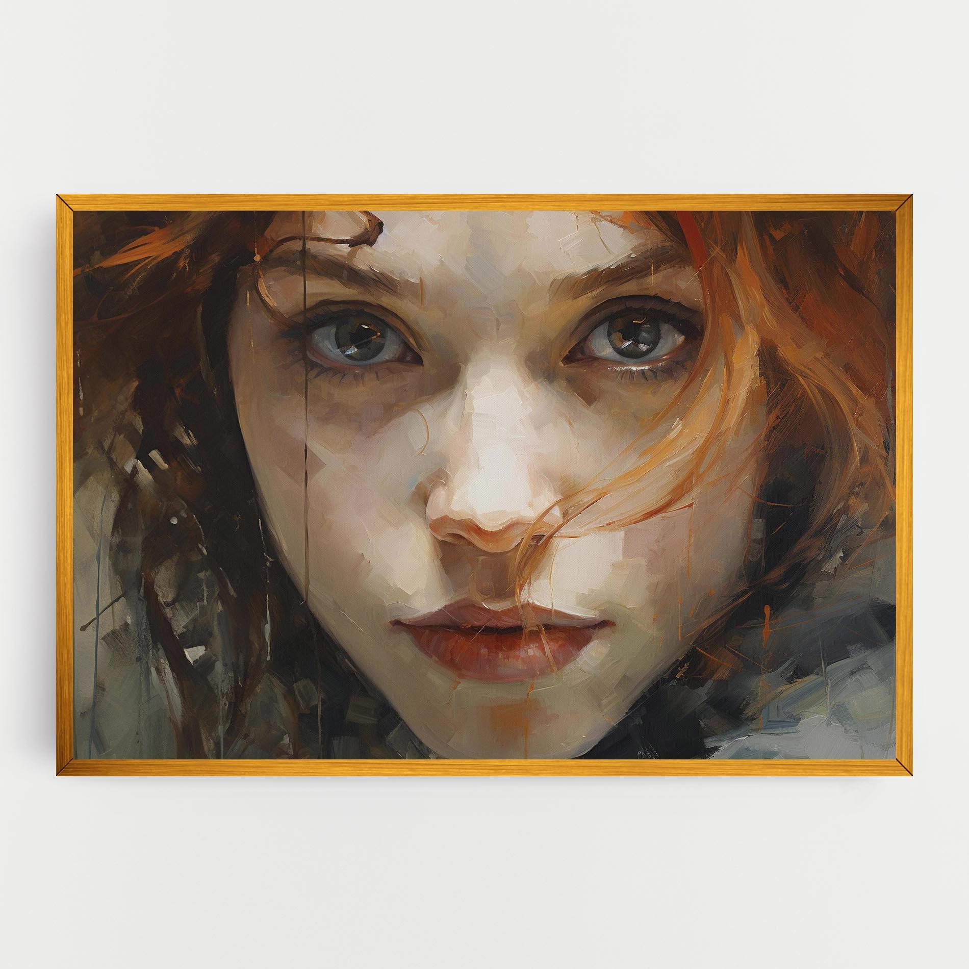 Leinwandbild Portrait Oil Painting mockup 0