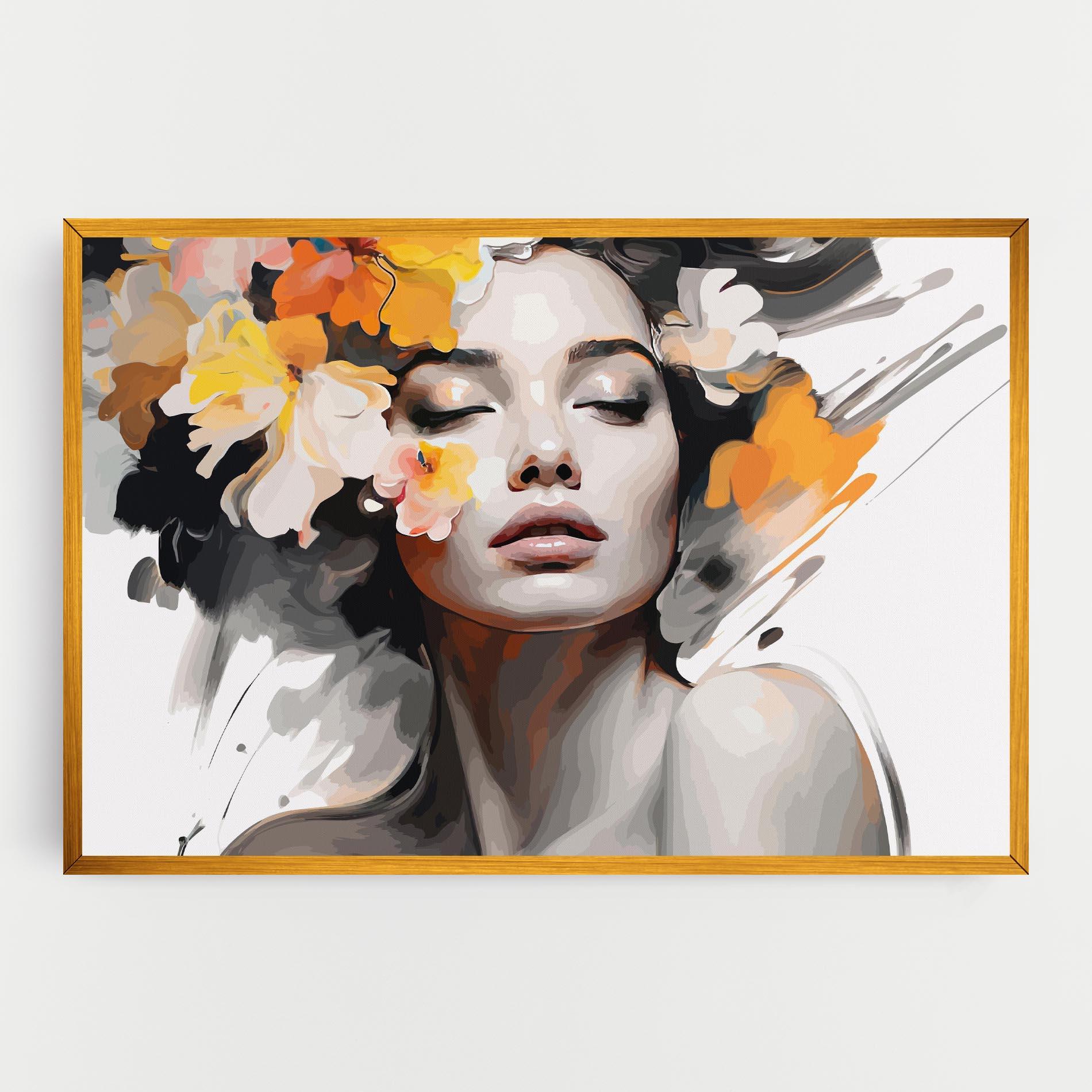 Leinwandbild Yellow Flower Portrait mockup 0