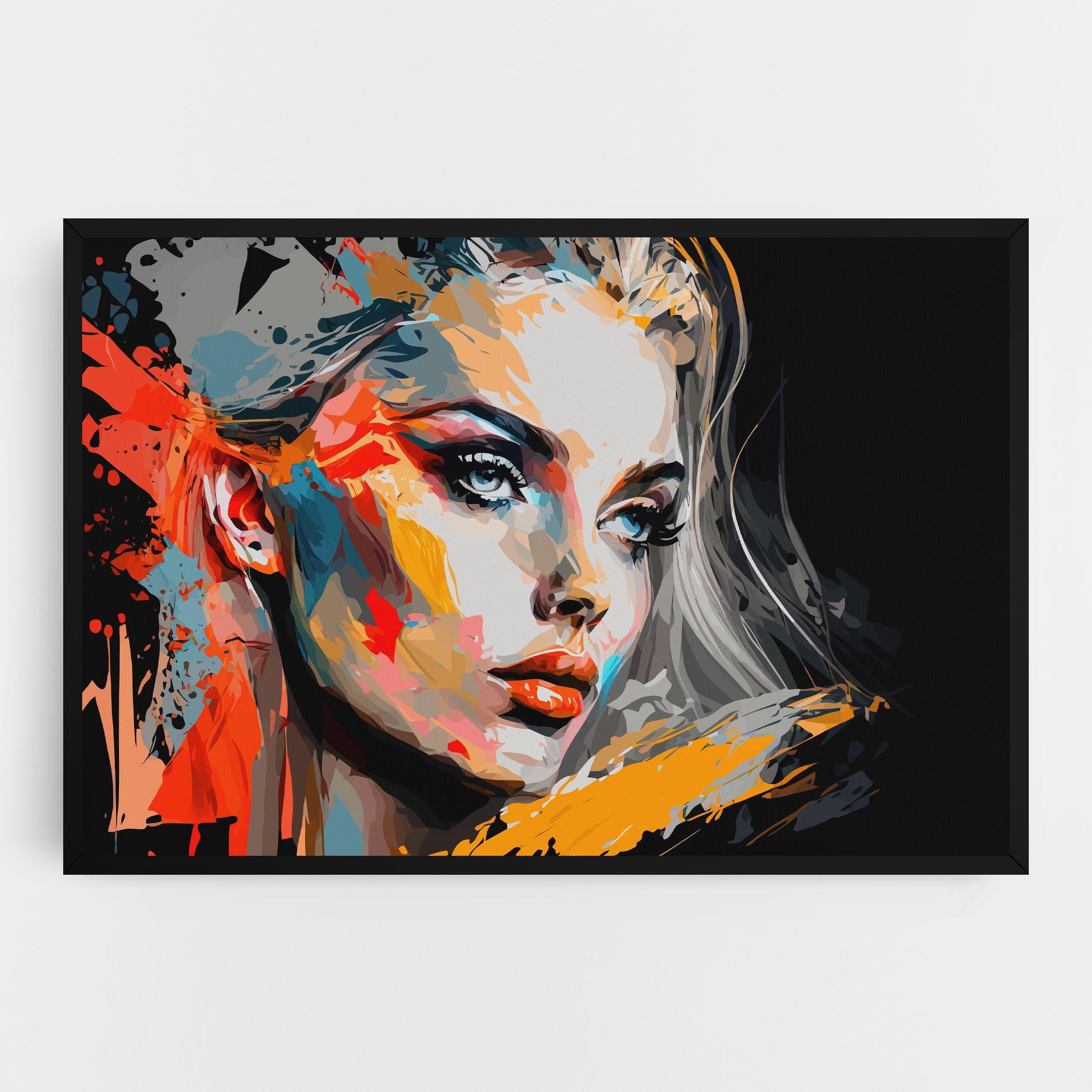 Leinwandbild Blue Eye Face mockup 0