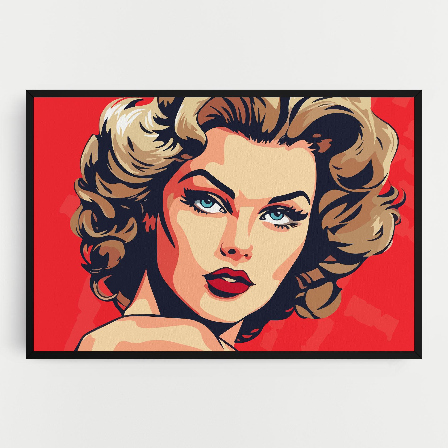 Leinwandbild Blue Eyes Portrait mockup 0