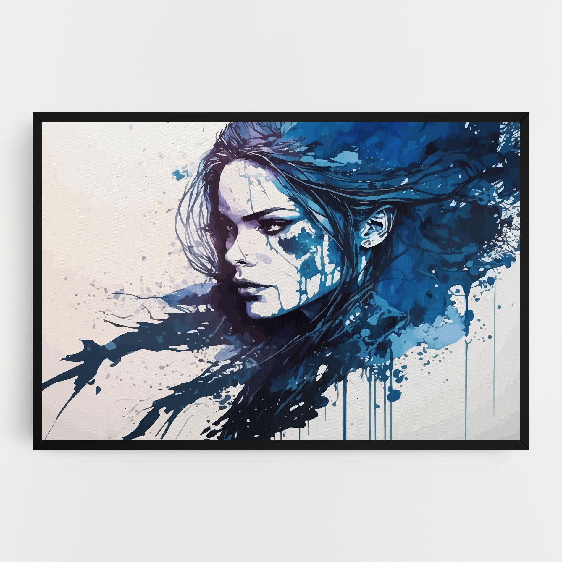 Blue Hair Portrait mockup 0