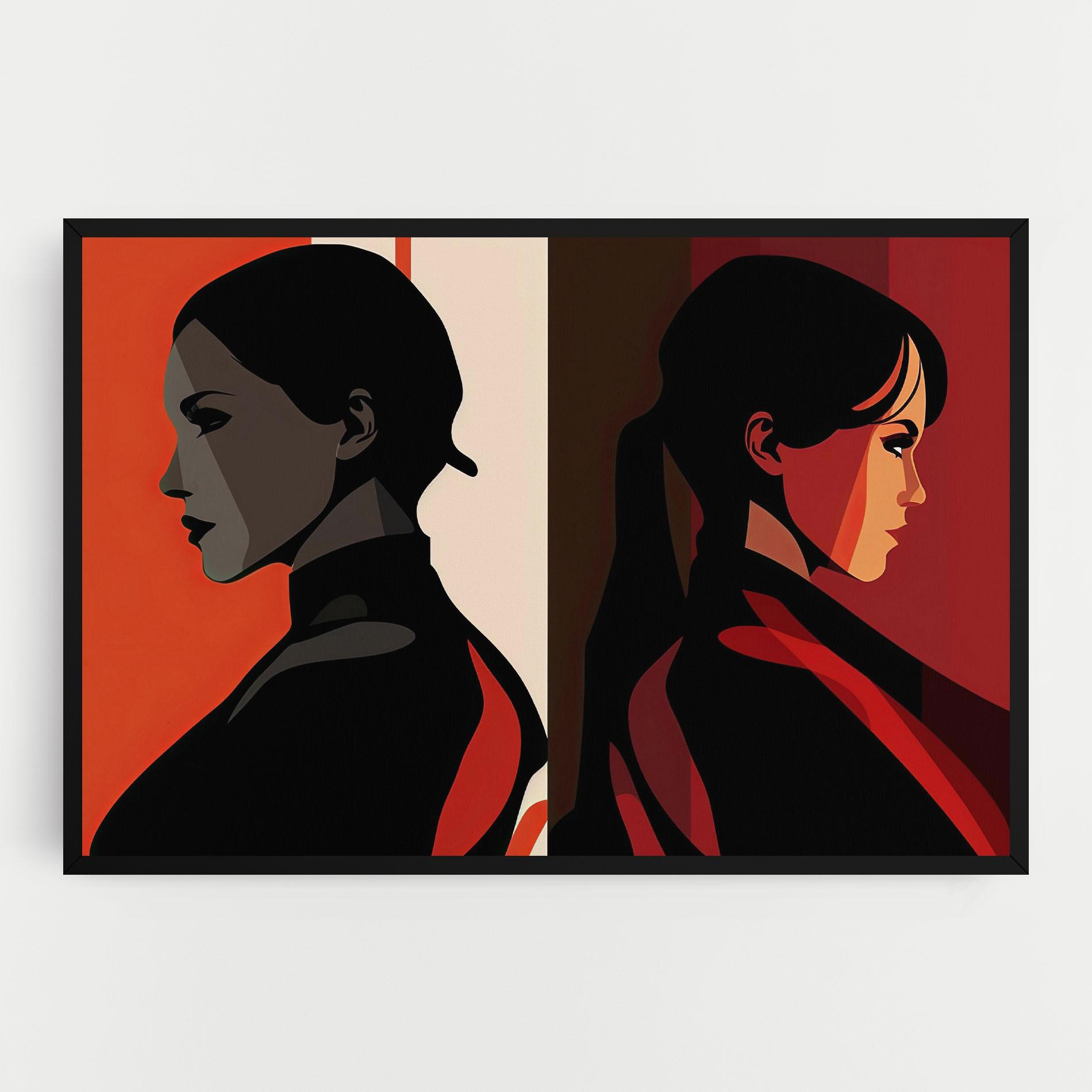 Leinwandbild Graphical Portrait mockup 0