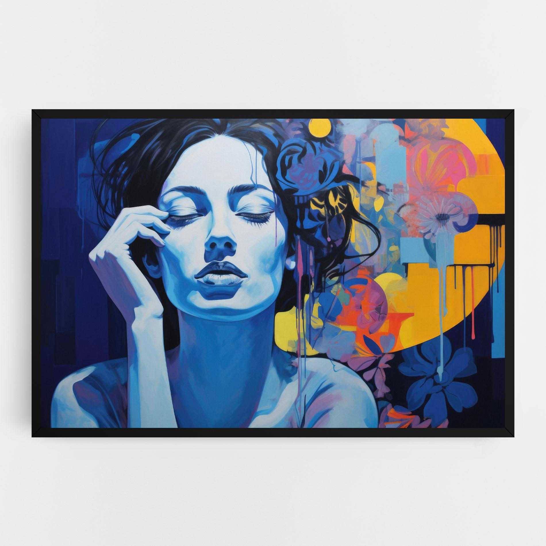 Leinwandbild Photographic Blue Image mockup 0