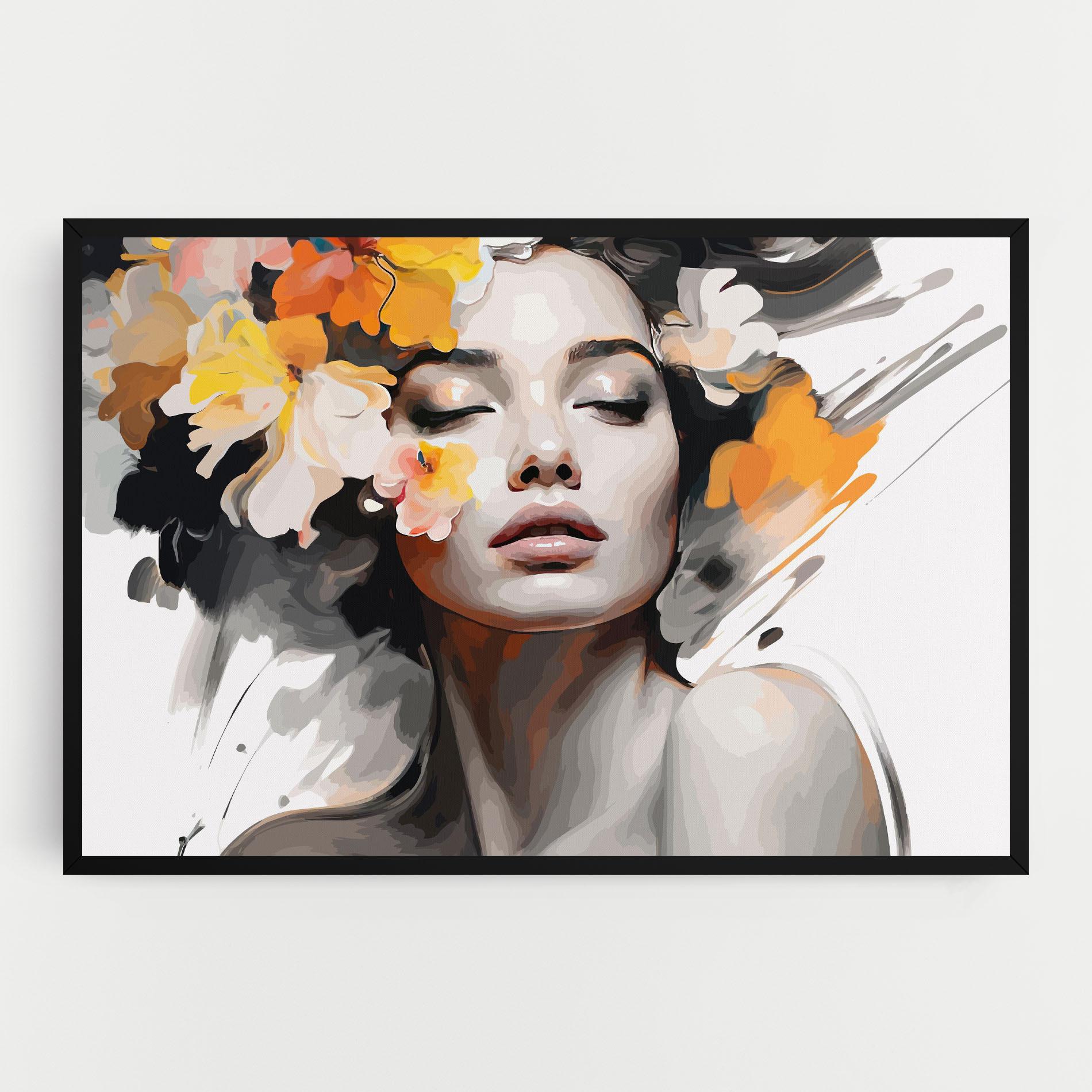 Leinwandbild Yellow Flower Portrait mockup 0