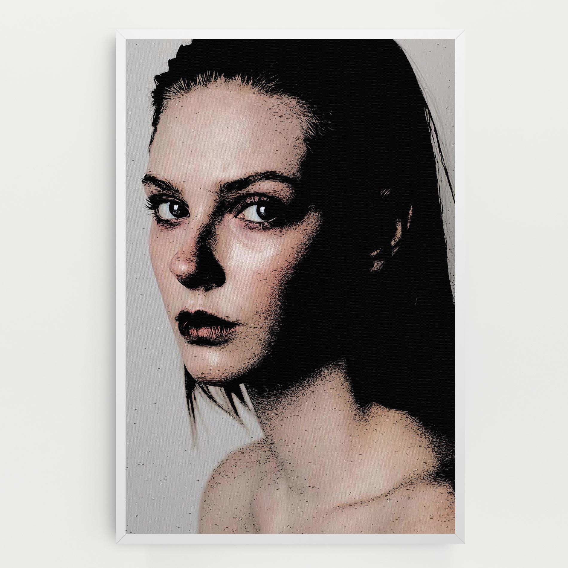 Leinwandbild Big Eyes Portrait mockup 0