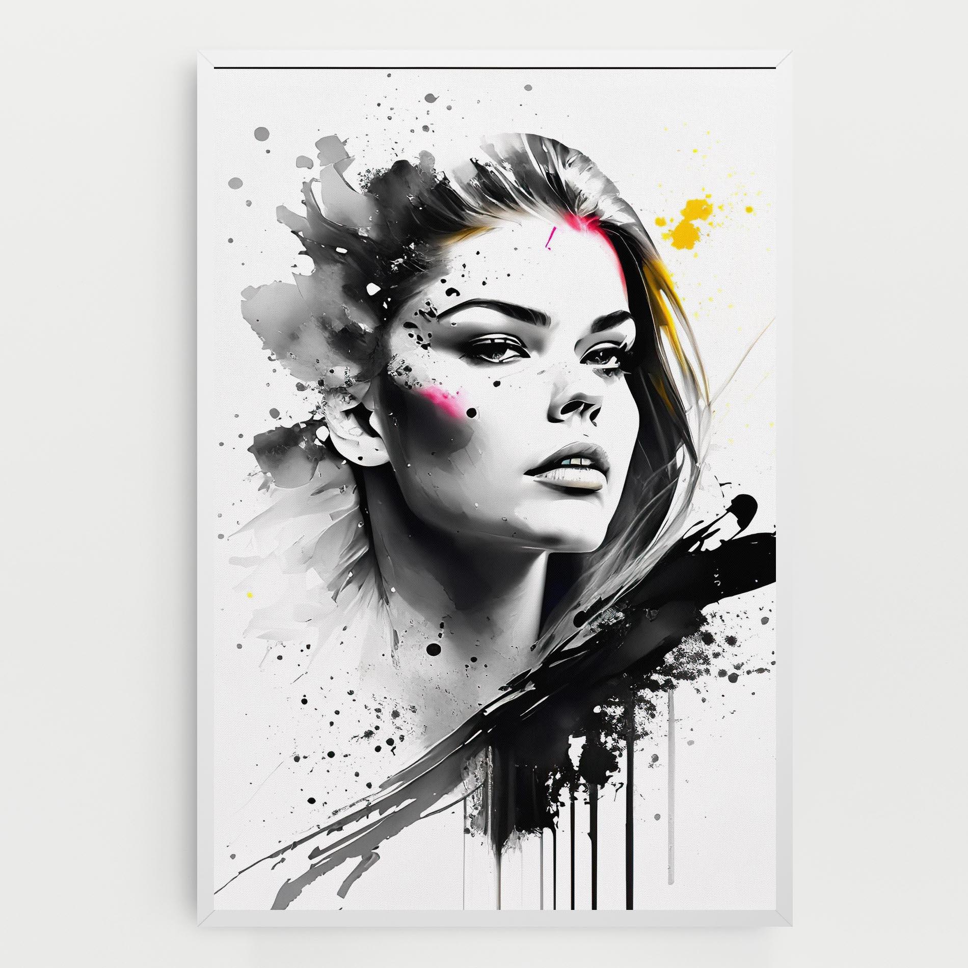 Leinwandbild Ink Splash Portrait mockup 0