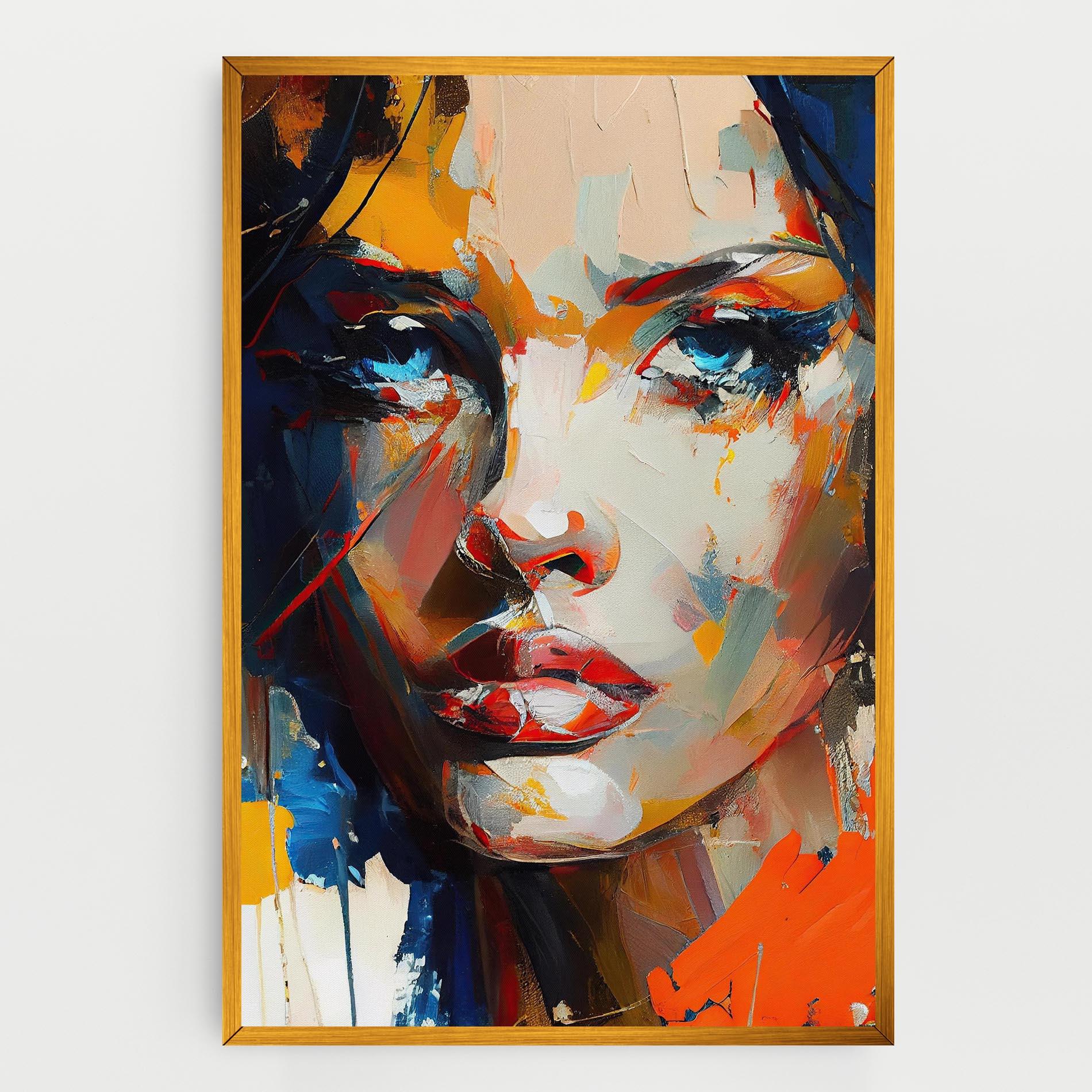 Leinwandbild Beautiful Brunette Woman mockup 0