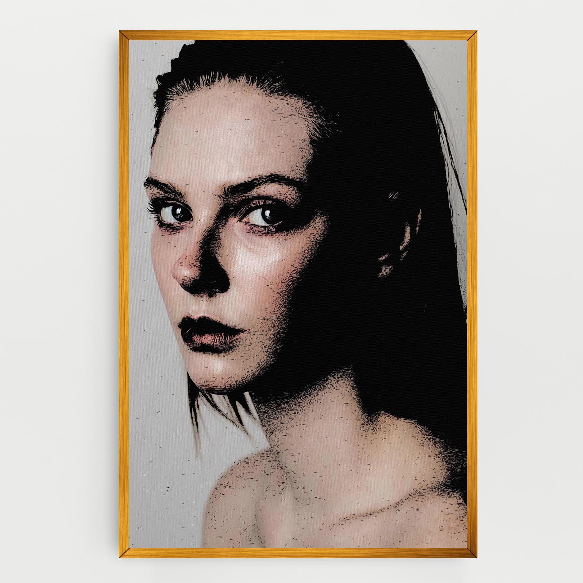 Leinwandbild Big Eyes Portrait mockup 0