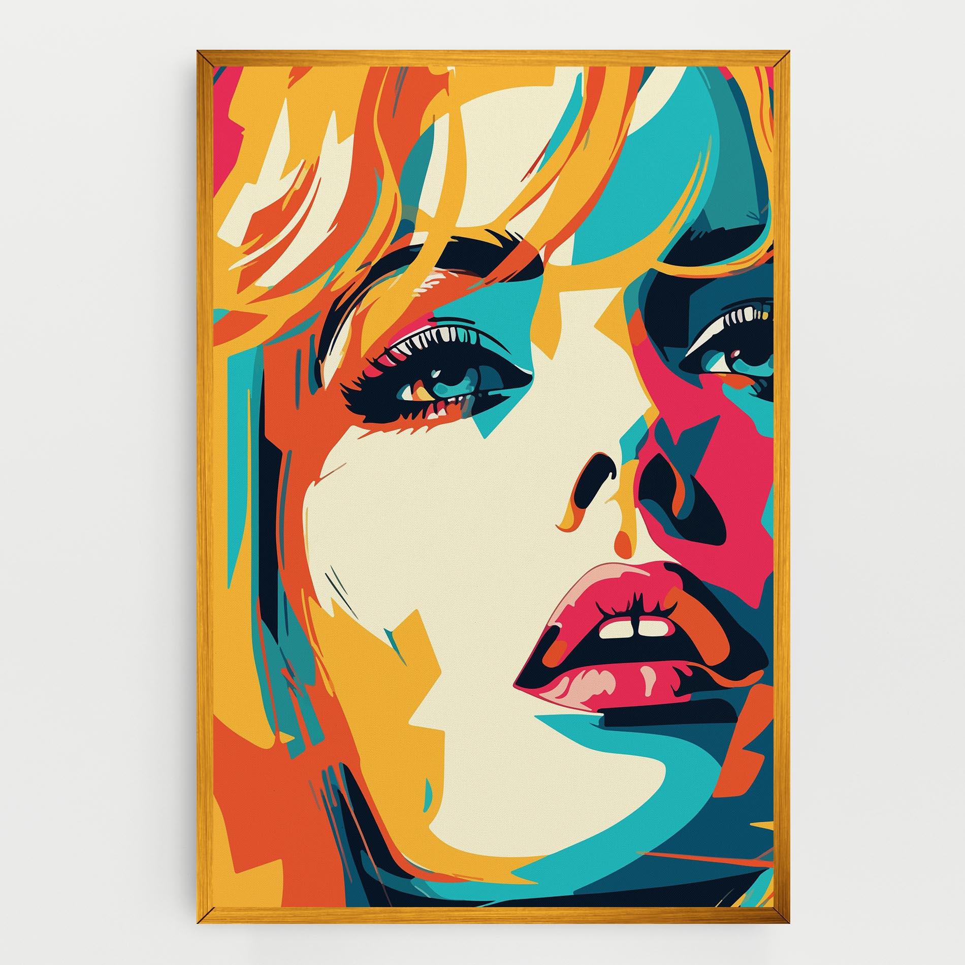 Leinwandbild Blonde Girl Portrait mockup 0