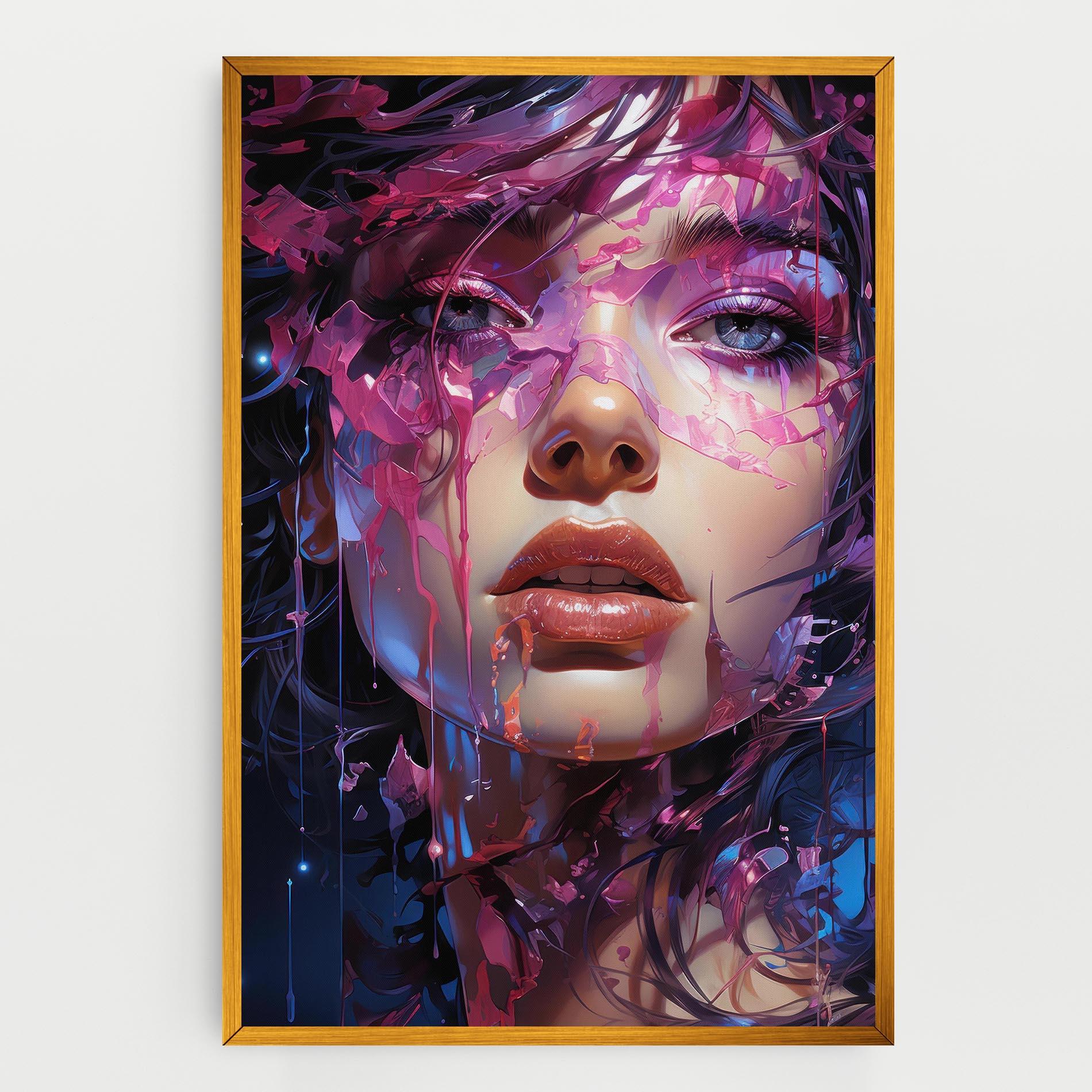 Leinwandbild Cute Purple Girl mockup 0