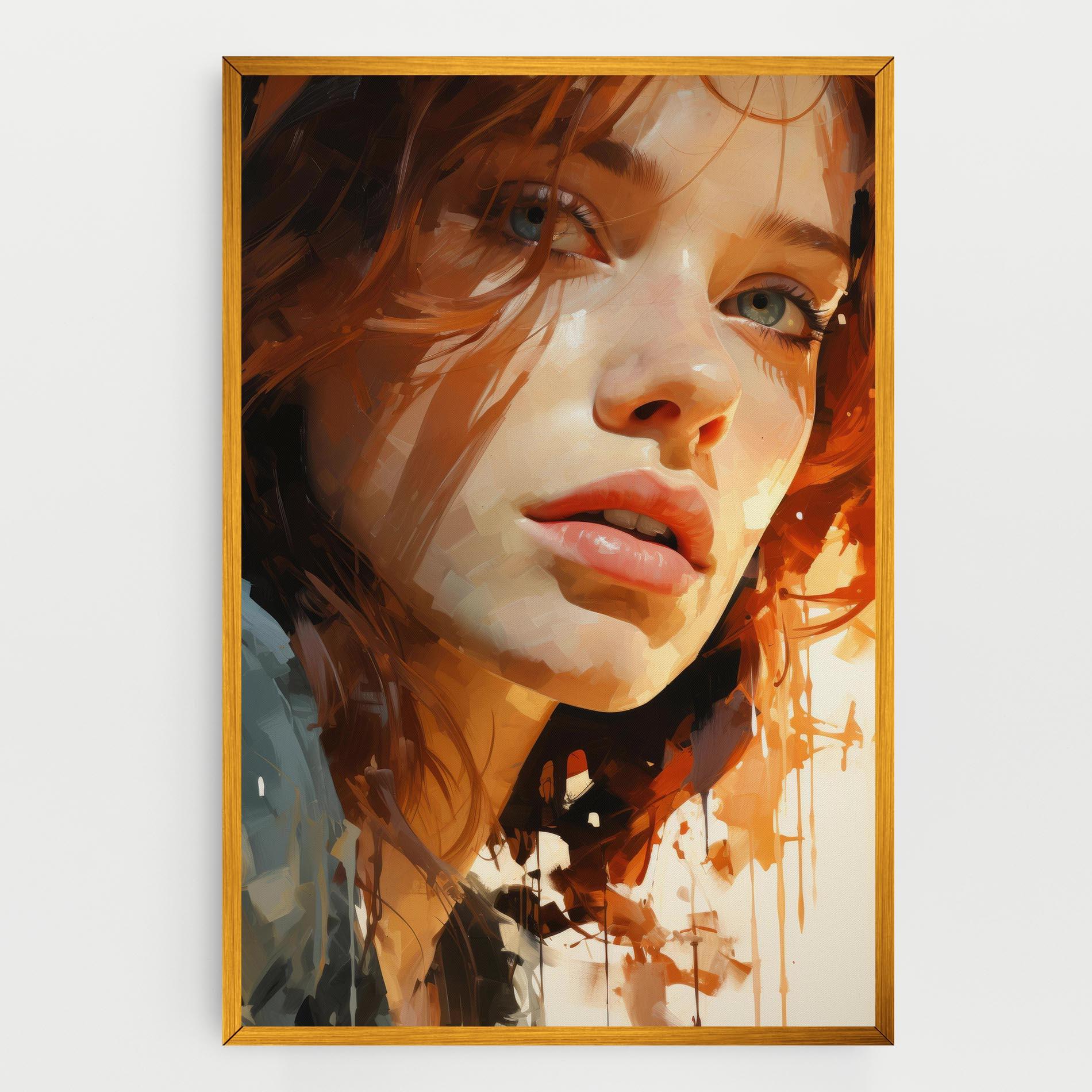 Leinwandbild Pretty Woman Portrait mockup 0