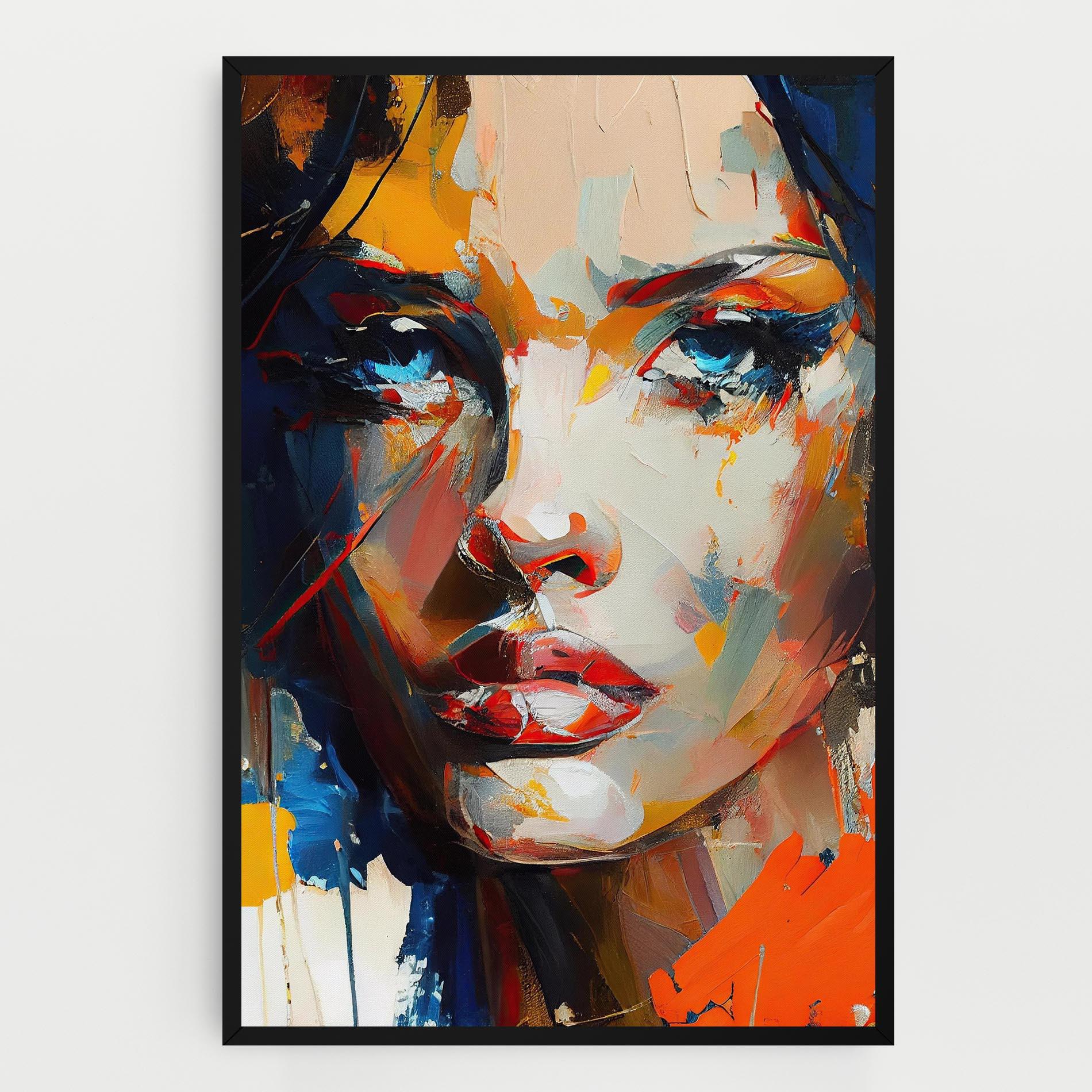 Leinwandbild Beautiful Brunette Woman mockup 0