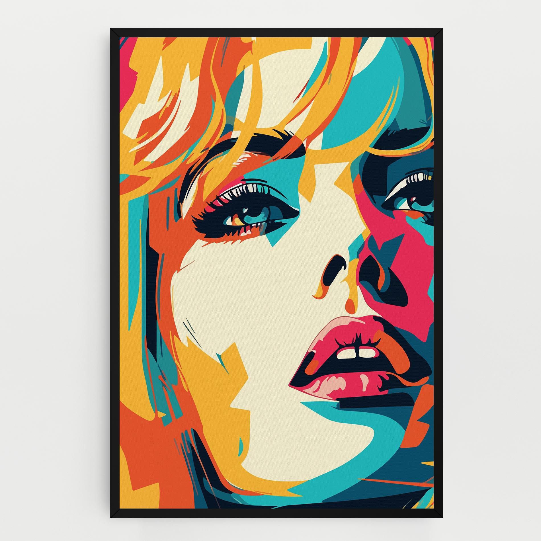 Leinwandbild Blonde Girl Portrait mockup 0