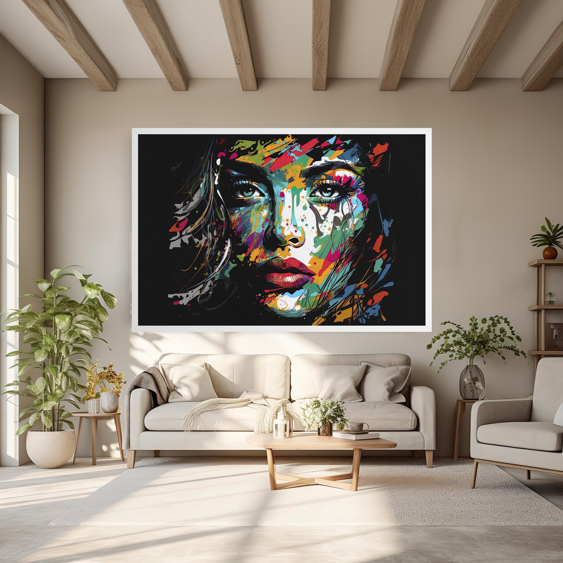 Leinwandbild Abstract Stylish Portrait mockup 6