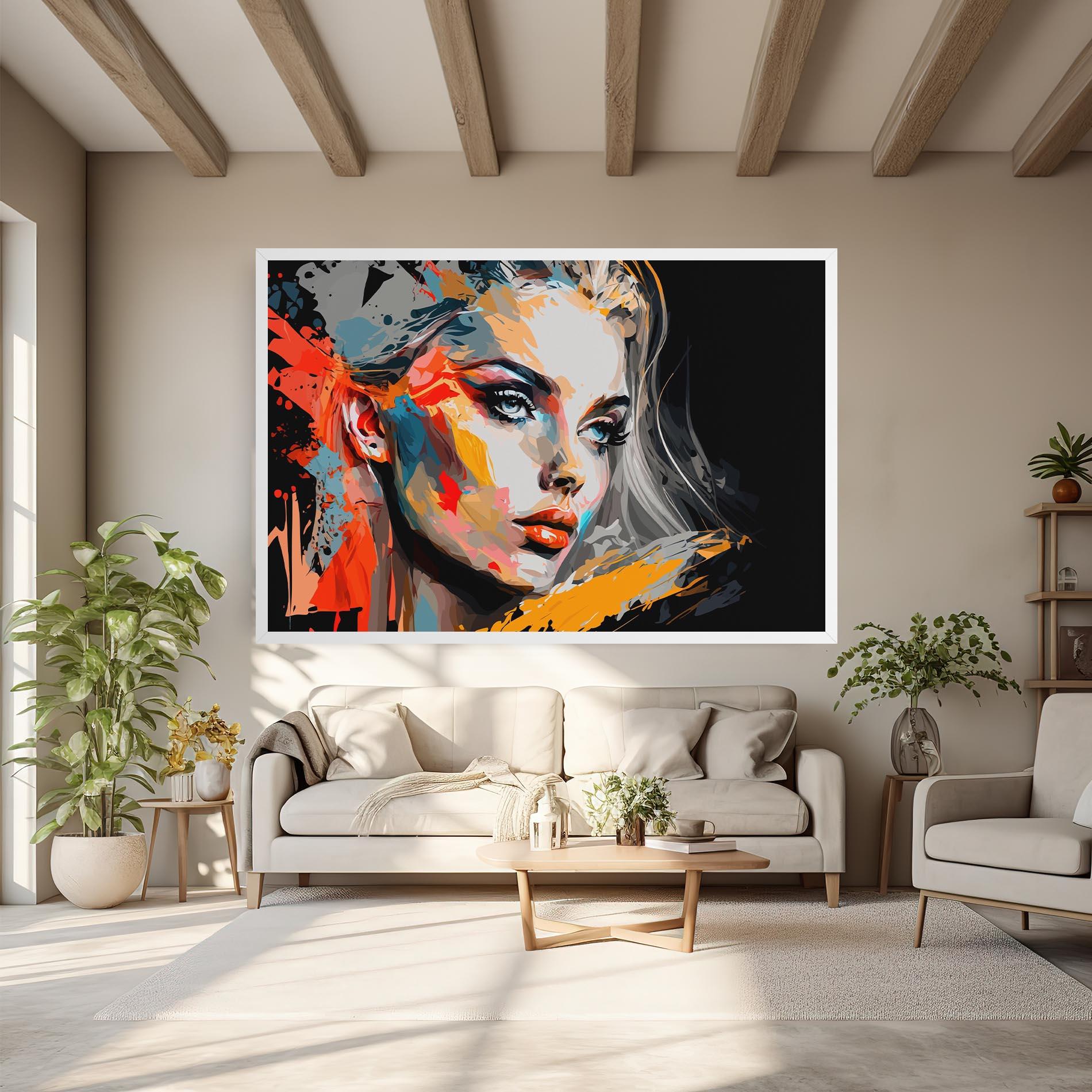 Leinwandbild Blue Eye Face mockup 6