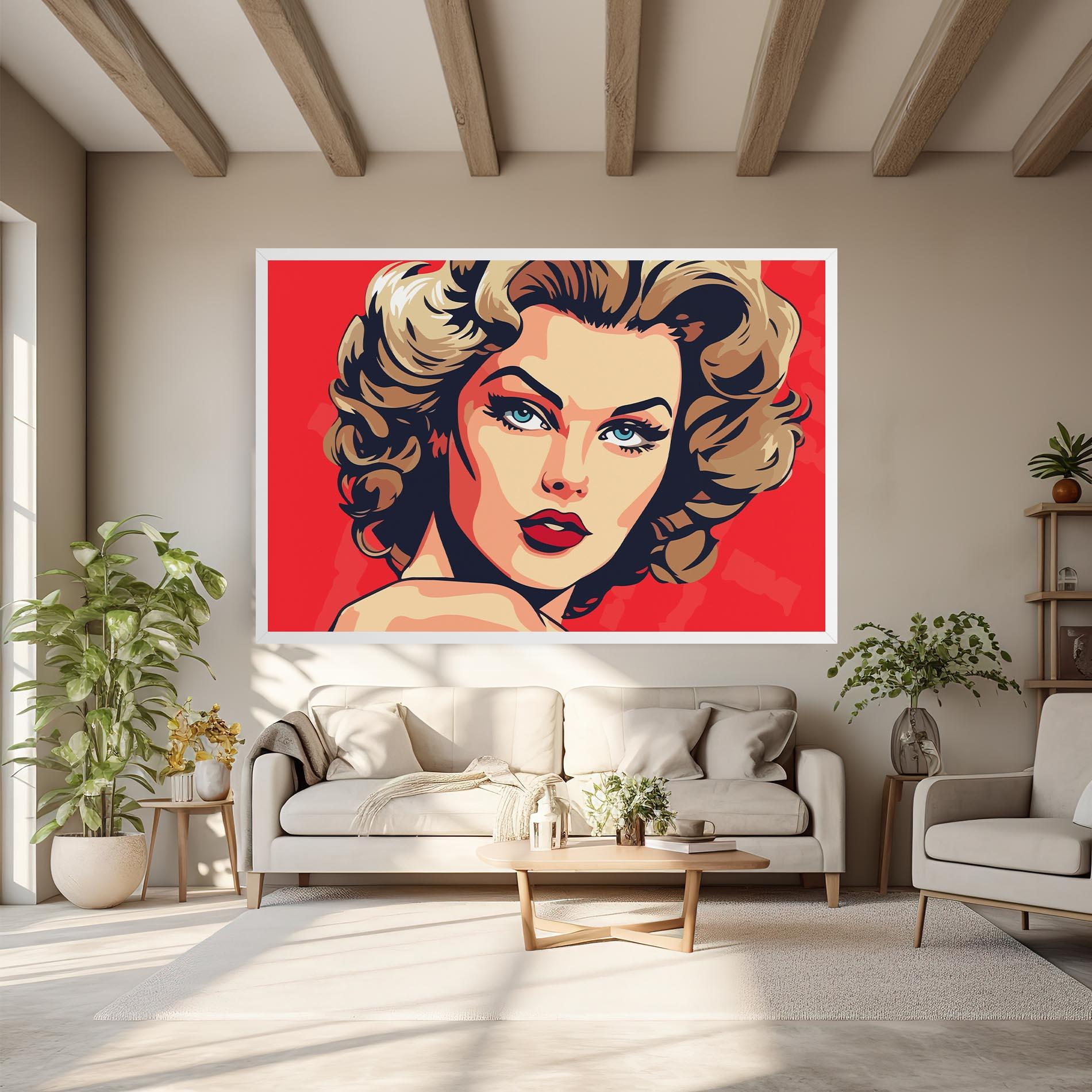 Leinwandbild Blue Eyes Portrait mockup 6