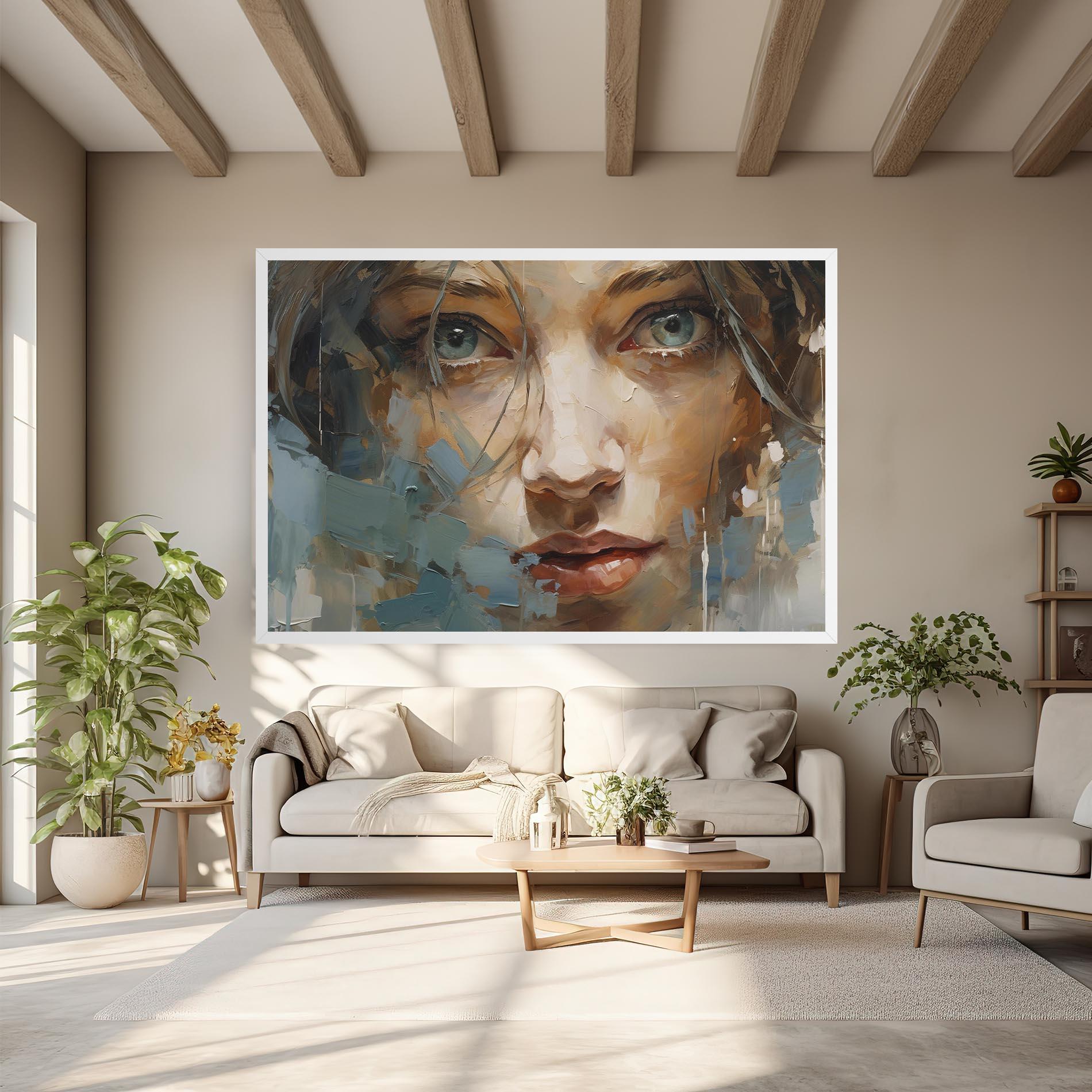 Leinwandbild Expressive Portrait mockup 6