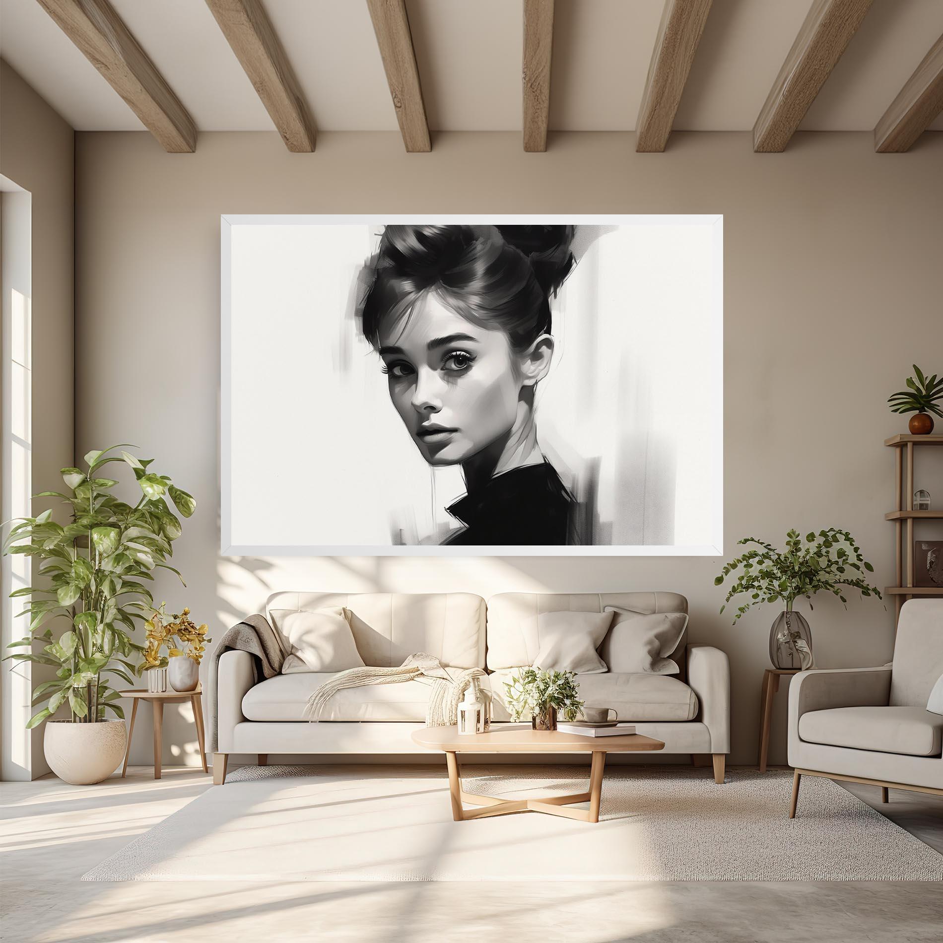 Leinwandbild Hepburn Portrait mockup 6