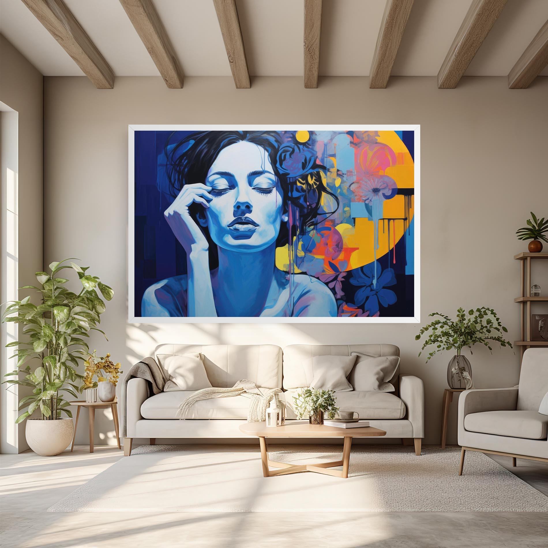 Leinwandbild Photographic Blue Image mockup 6