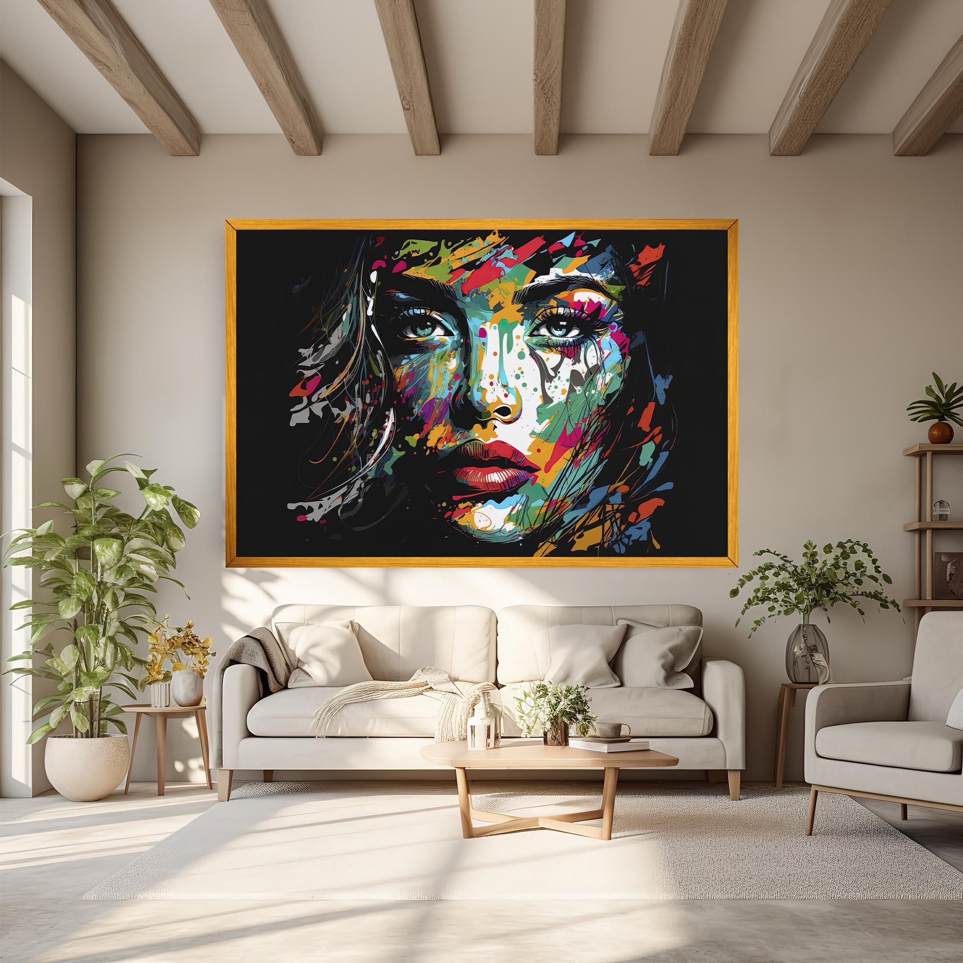 Leinwandbild Abstract Stylish Portrait mockup 6