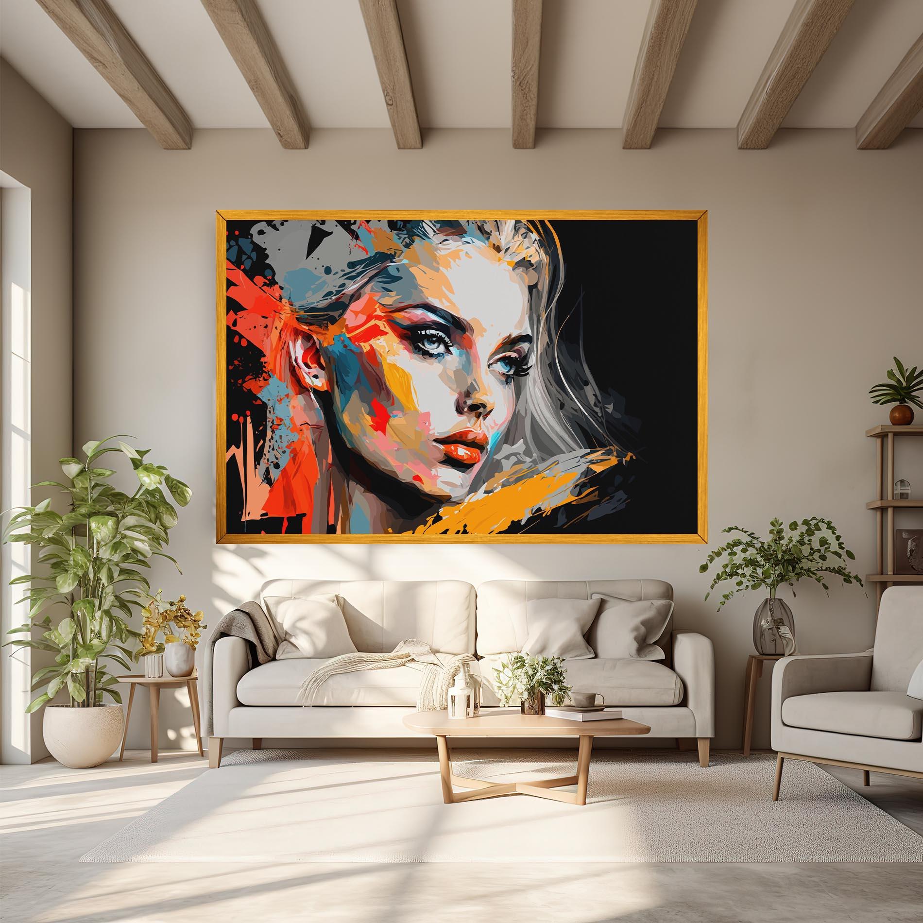 Leinwandbild Blue Eye Face mockup 6