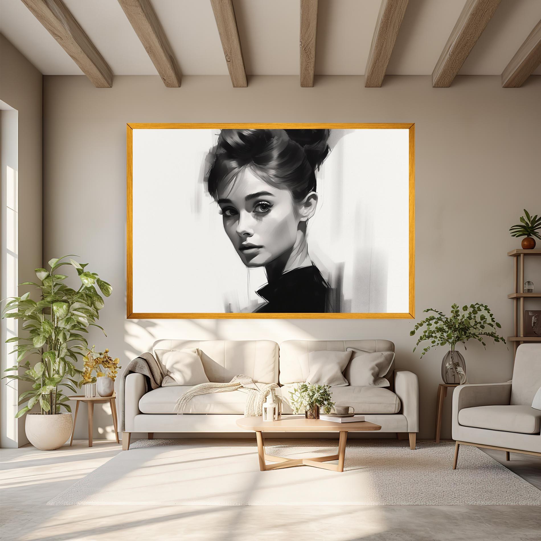 Leinwandbild Hepburn Portrait mockup 6
