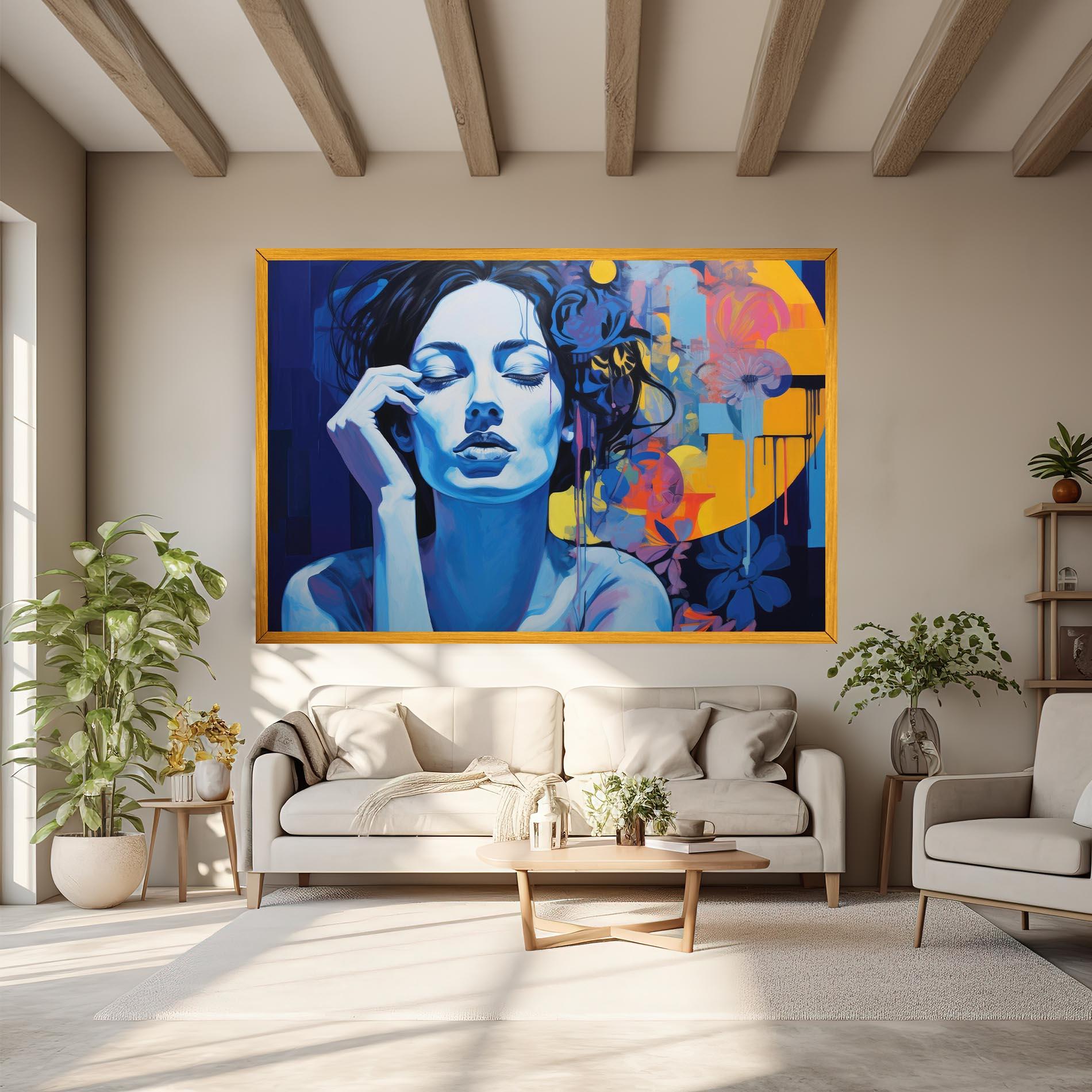 Leinwandbild Photographic Blue Image mockup 6