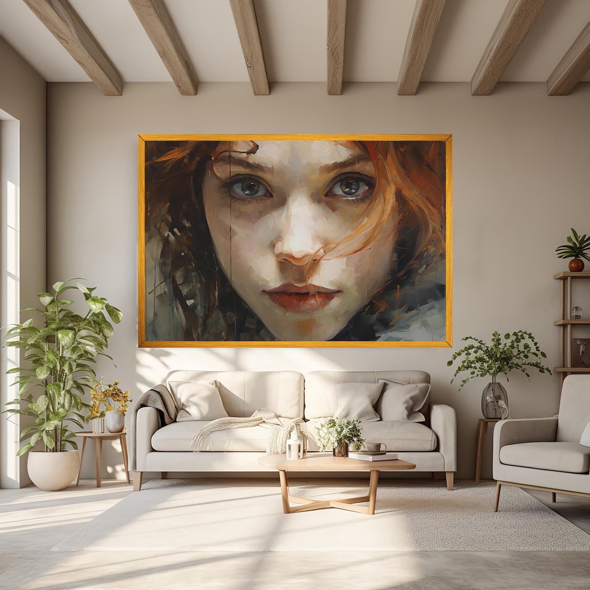 Leinwandbild Portrait Oil Painting mockup 6