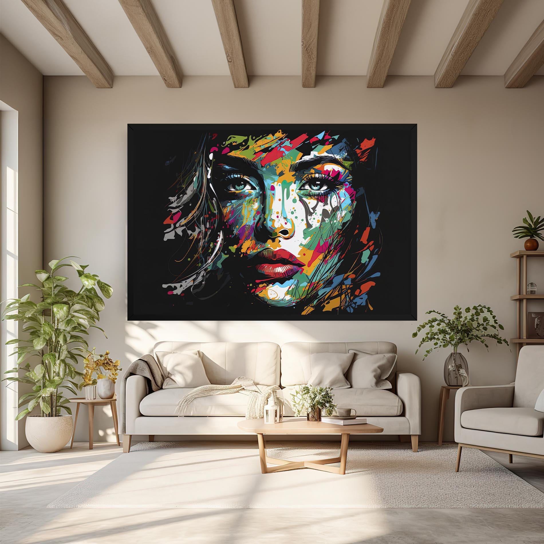 Leinwandbild Abstract Stylish Portrait mockup 6