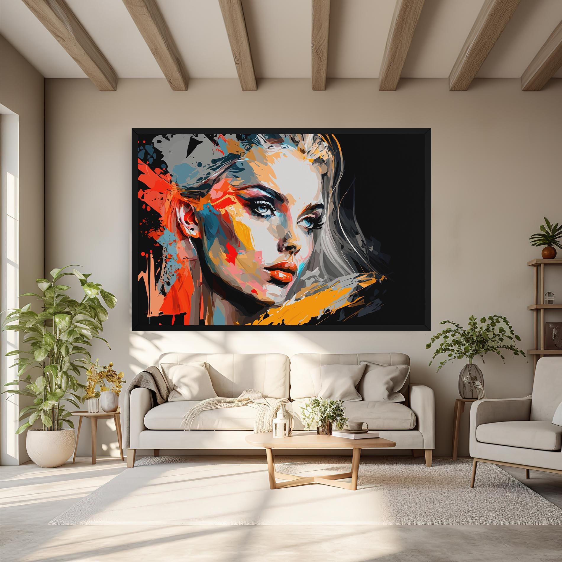 Leinwandbild Blue Eye Face mockup 6