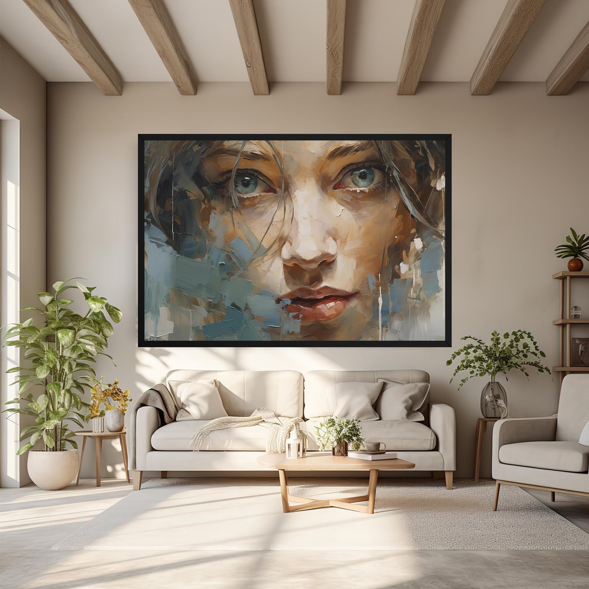 Leinwandbild Expressive Portrait mockup 6