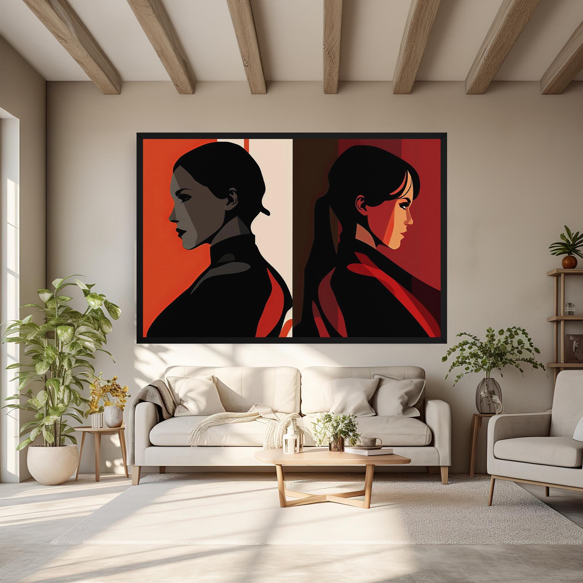 Leinwandbild Graphical Portrait mockup 6