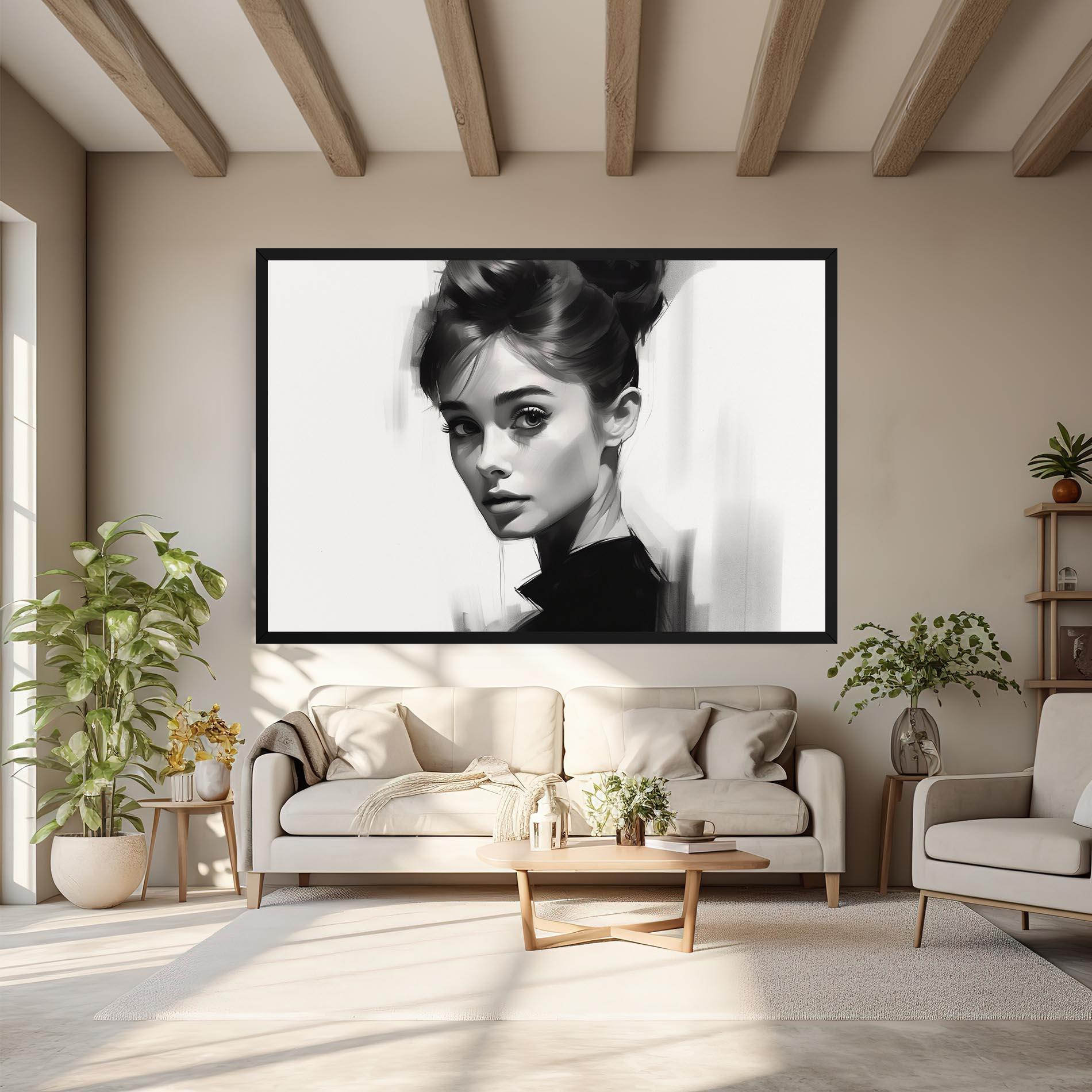 Leinwandbild Hepburn Portrait mockup 6