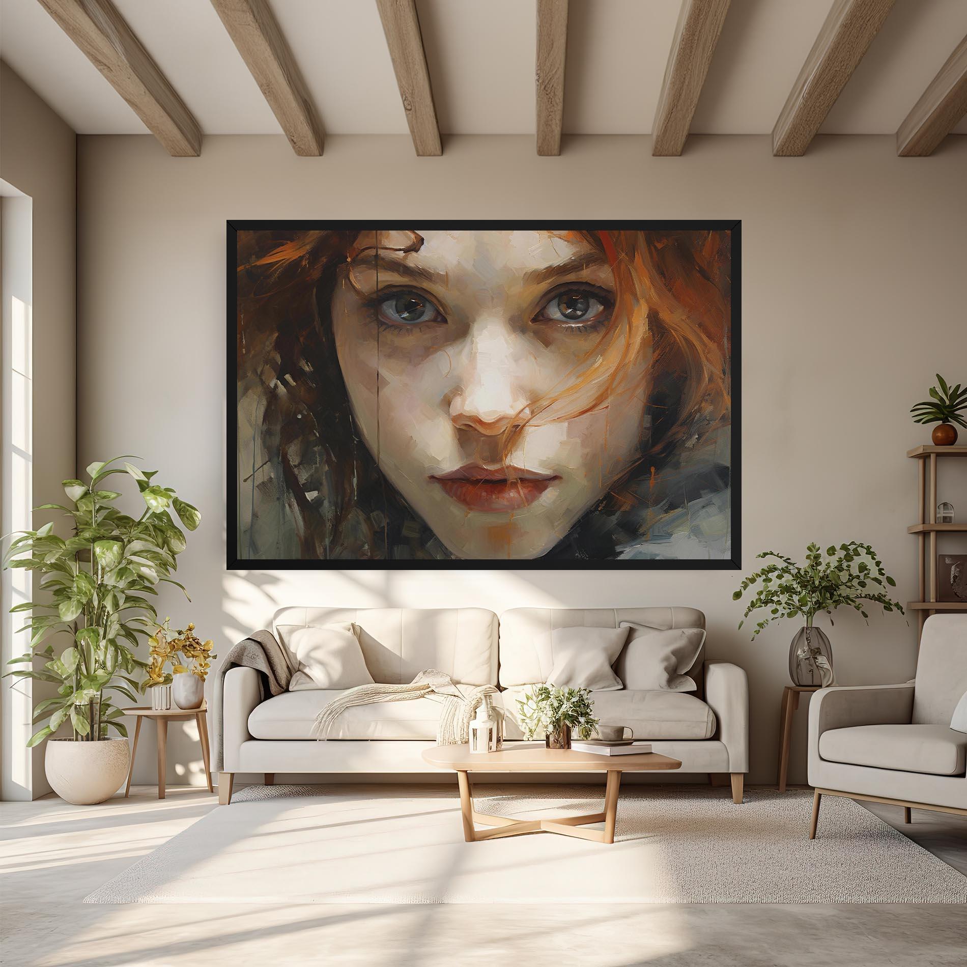 Leinwandbild Portrait Oil Painting mockup 6